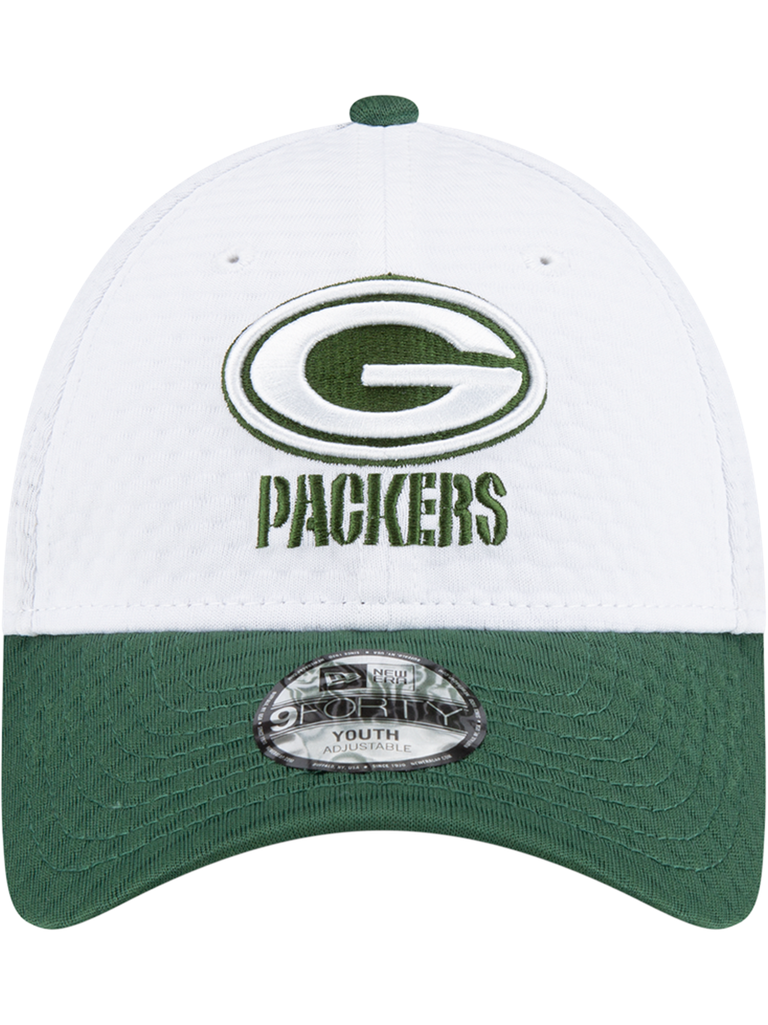 Green Bay Packers New Era NFL 24 Training 9FORTY Stretch-Snapback Hat - White