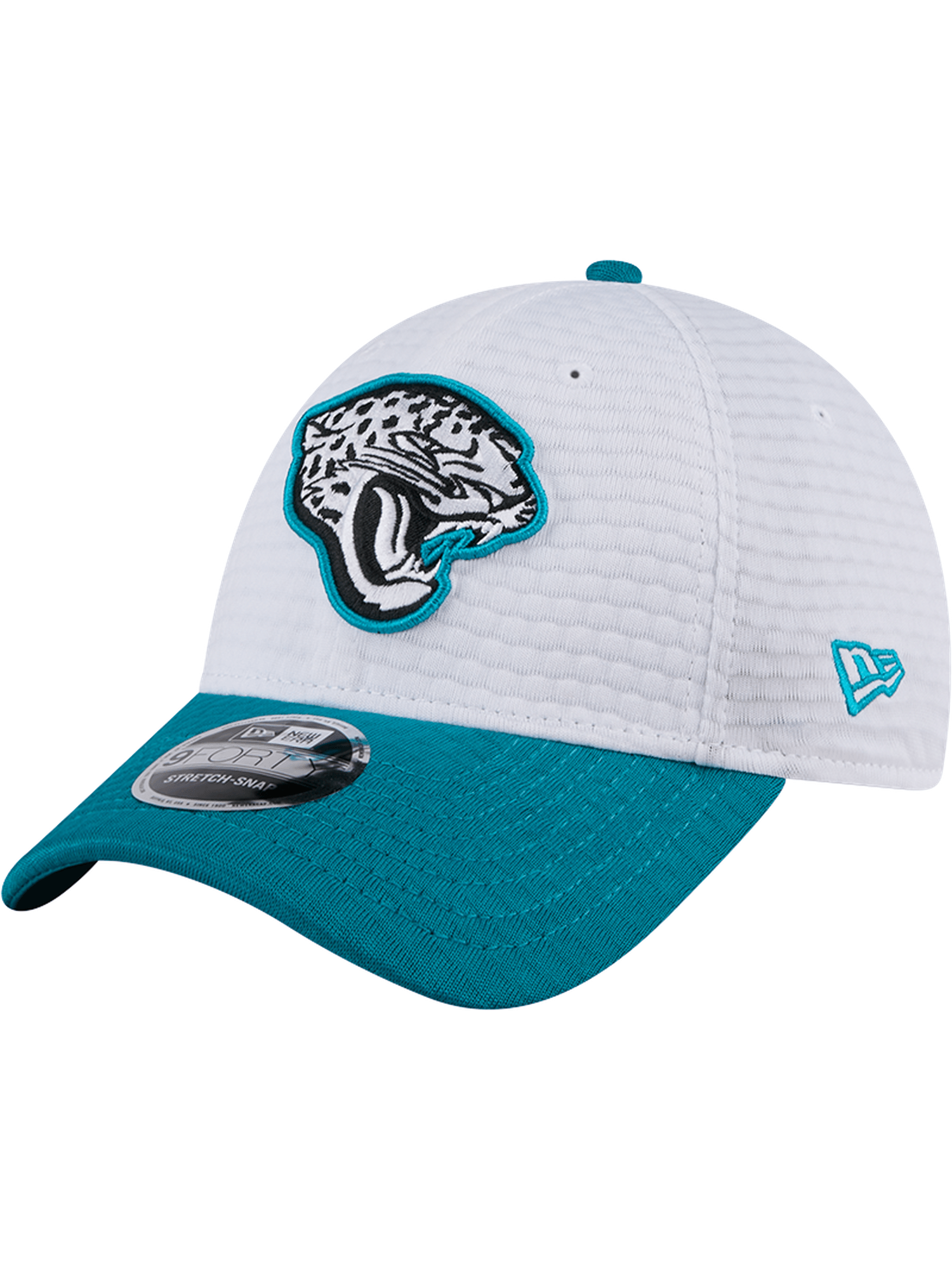 Jacksonville Jaguars New Era NFL 24 Training 9FORTY Stretch-Snapback Hat - White