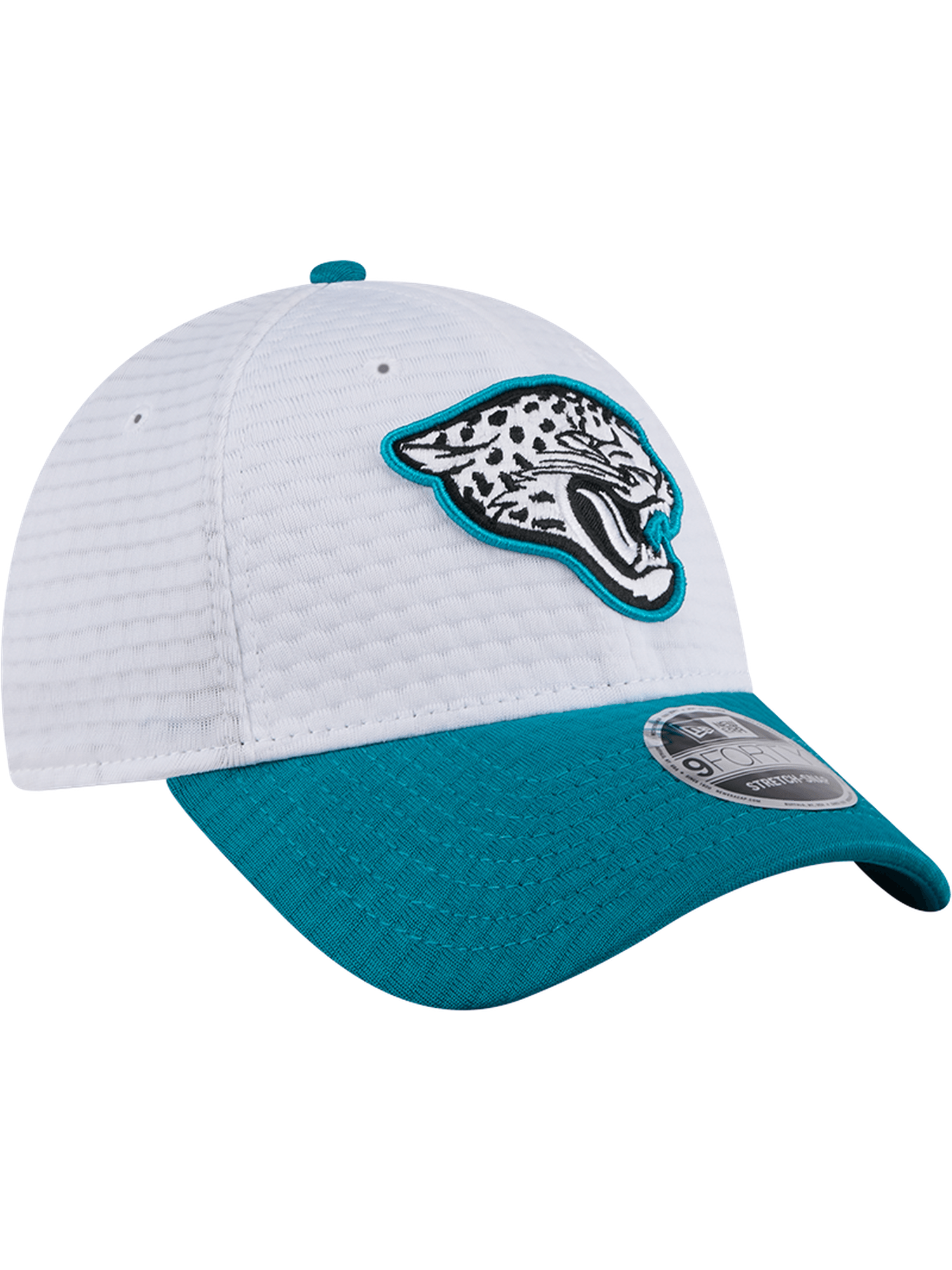 Jacksonville Jaguars New Era NFL 24 Training 9FORTY Stretch-Snapback Hat - White