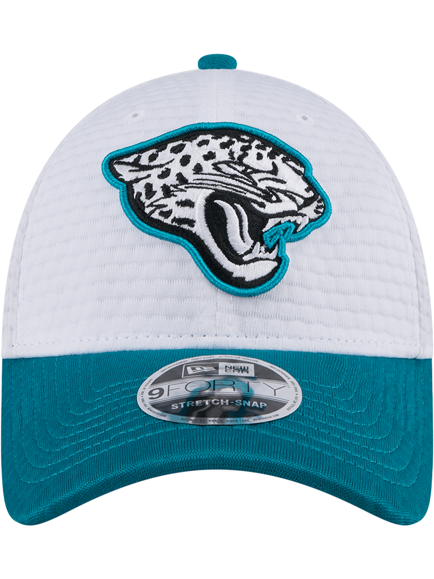 Jacksonville Jaguars New Era NFL 24 Training 9FORTY Stretch-Snapback Hat - White