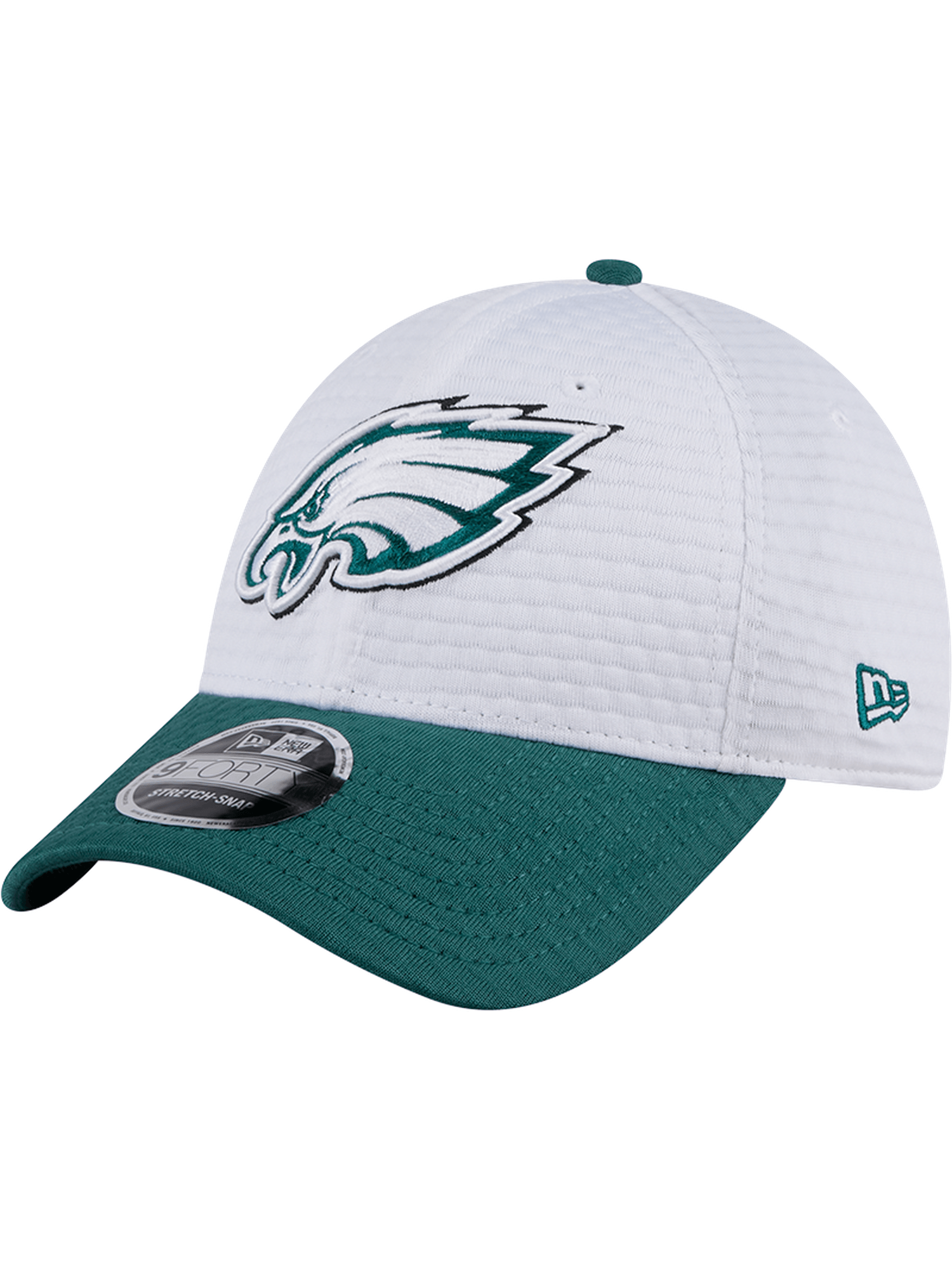 Philadelphia Eagles New Era NFL 24 Training 9FORTY Stretch-Snapback Hat - White