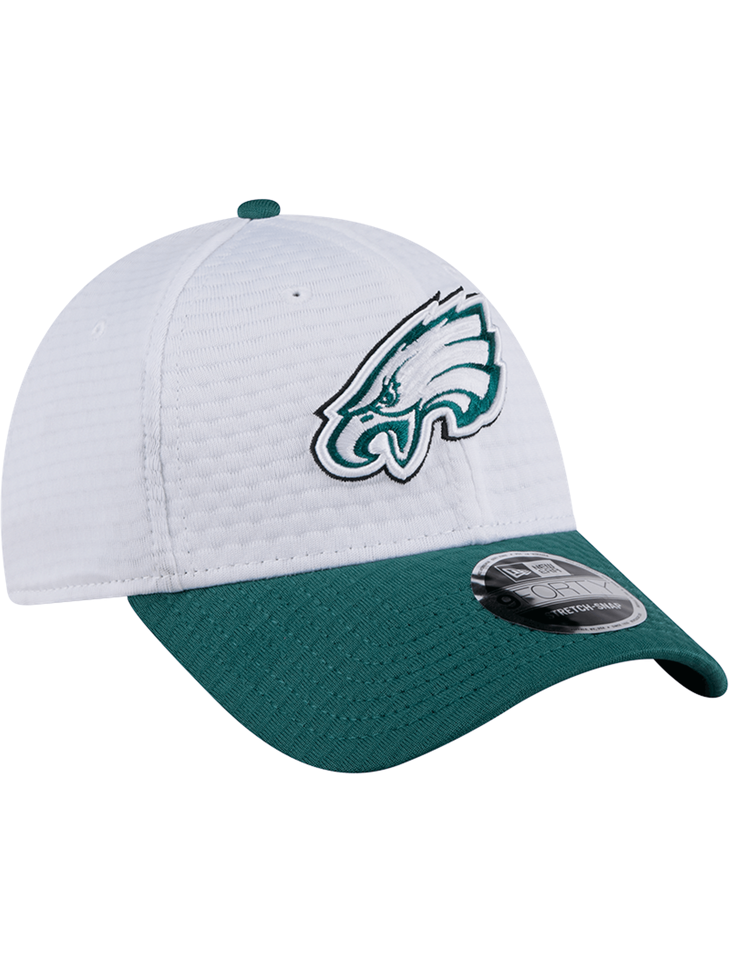 Philadelphia Eagles New Era NFL 24 Training 9FORTY Stretch-Snapback Hat - White