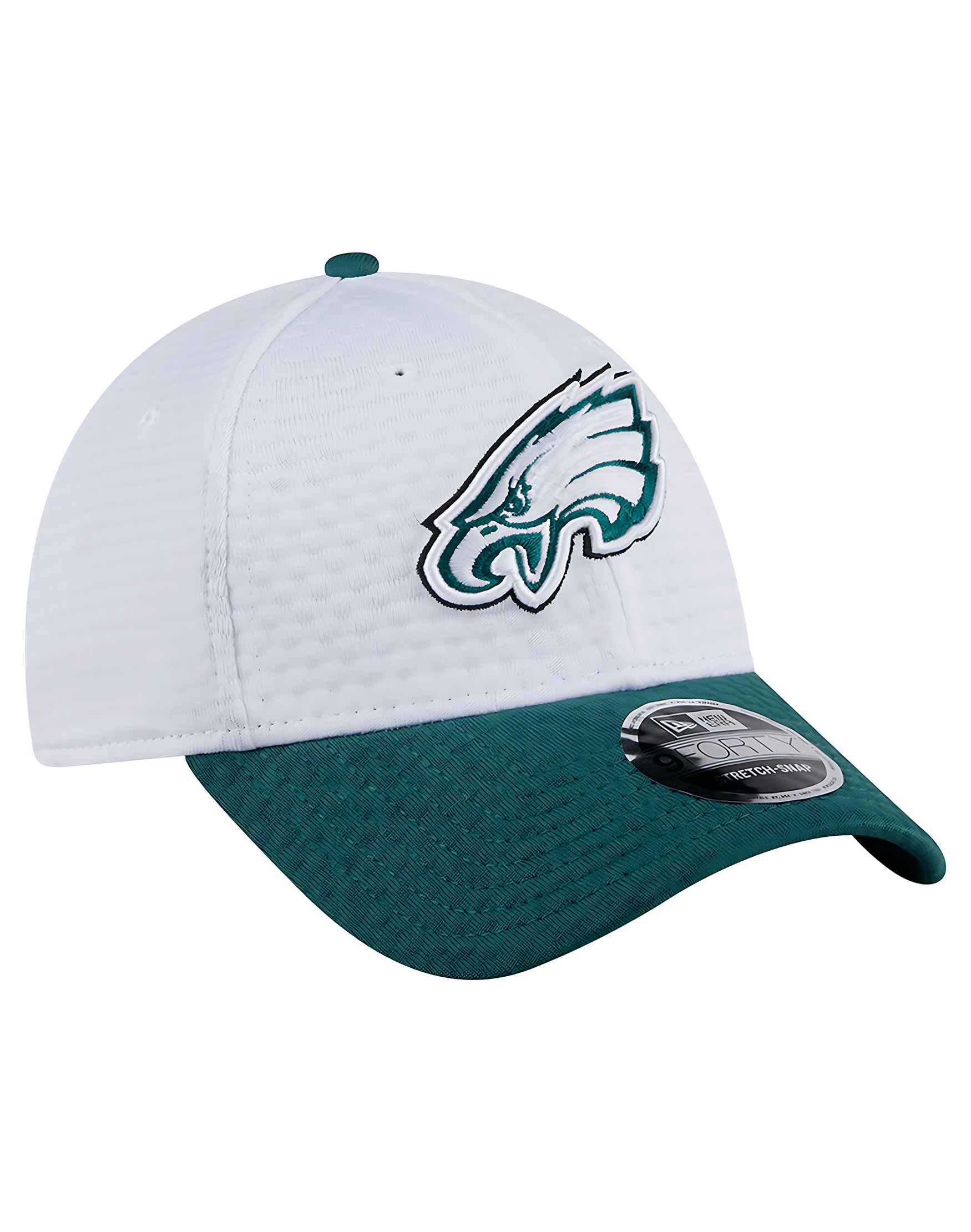 Youths Philadelphia Eagles New Era NFL 24 Training 9FORTY Snapback Hat - White