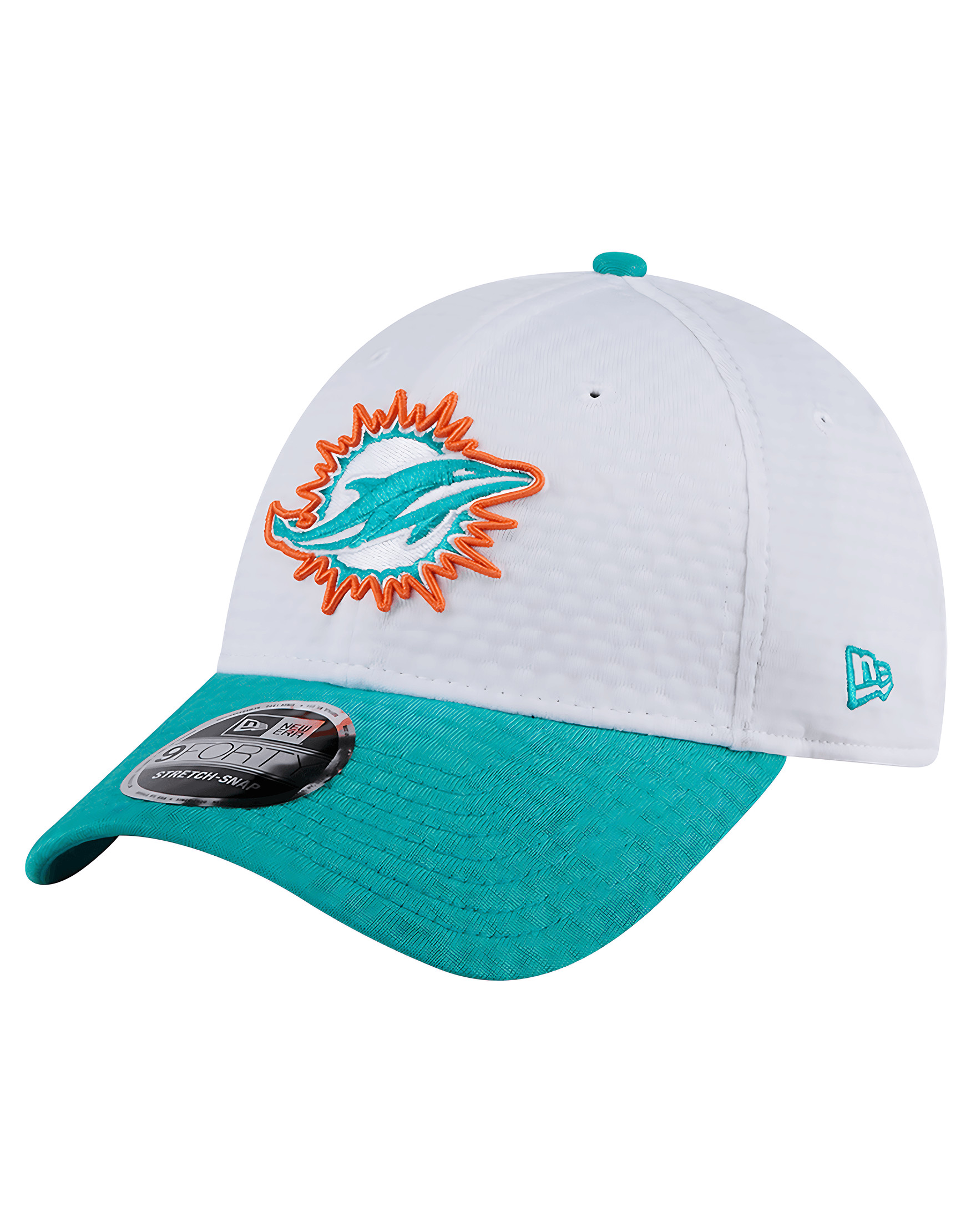 Youths Miami Dolphins New Era NFL 24 Training 9FORTY Snapback Hat - White