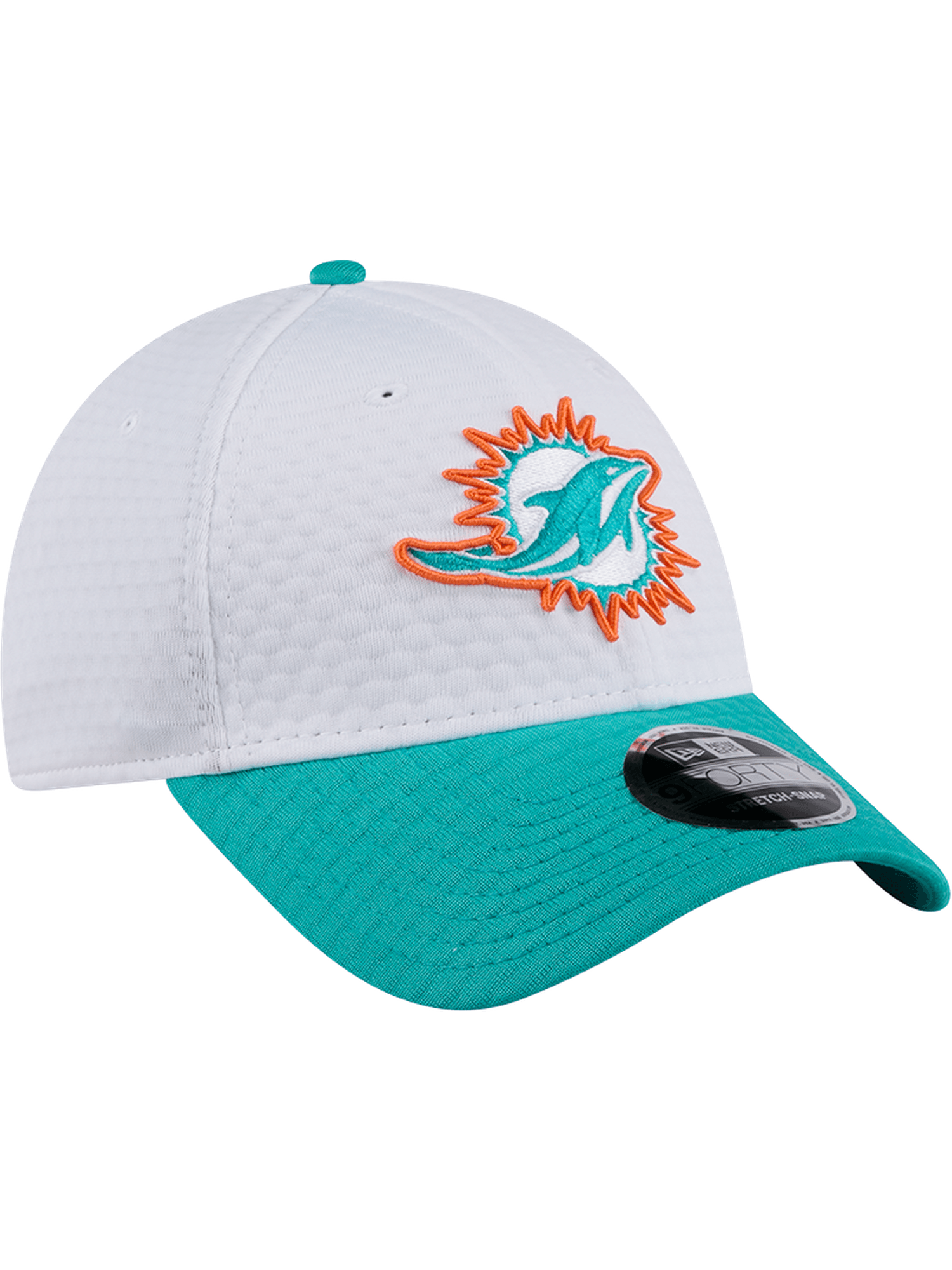 Miami Dolphins New Era NFL 24 Training 9FORTY Stretch-Snapback Hat - White