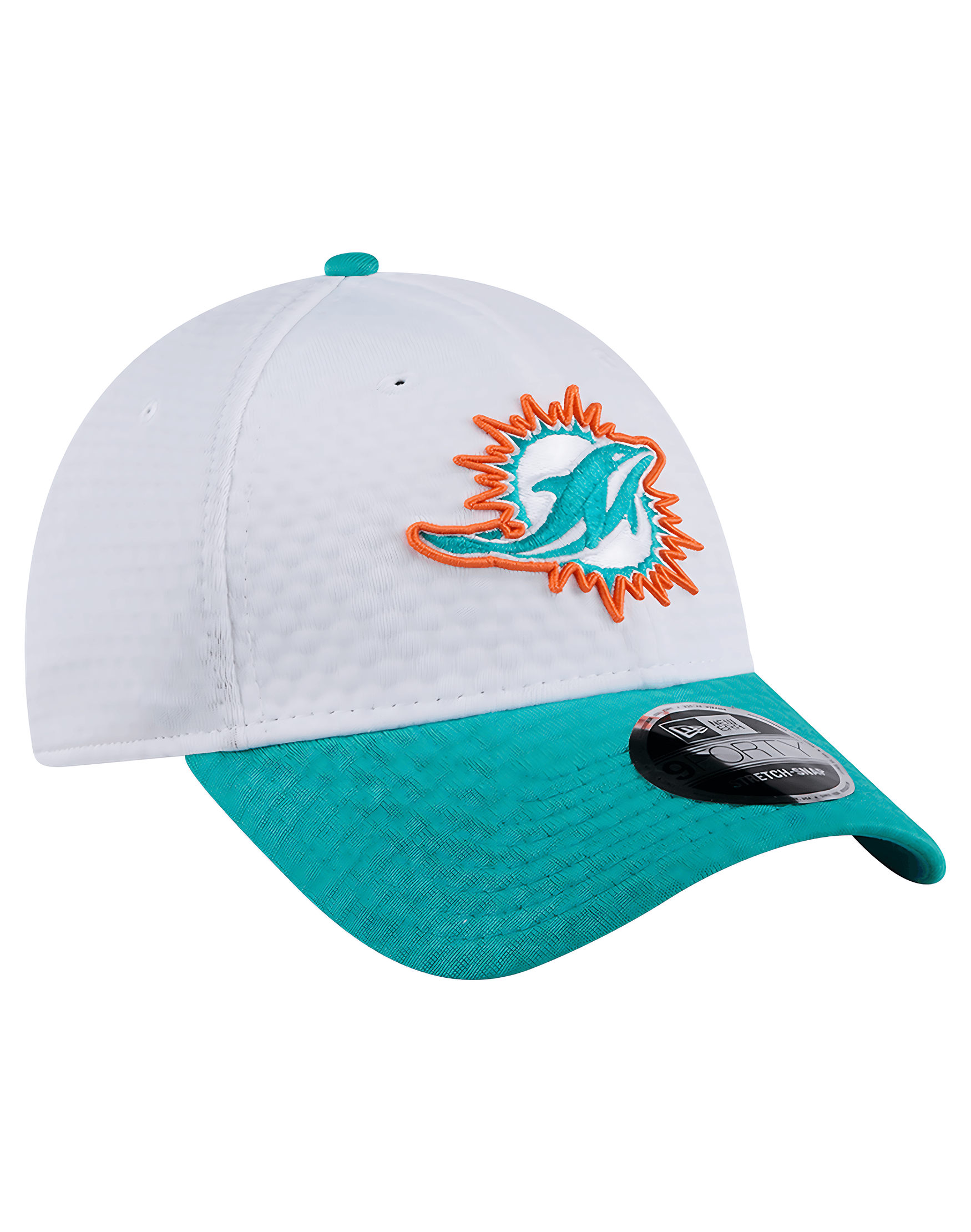 Youths Miami Dolphins New Era NFL 24 Training 9FORTY Snapback Hat - White