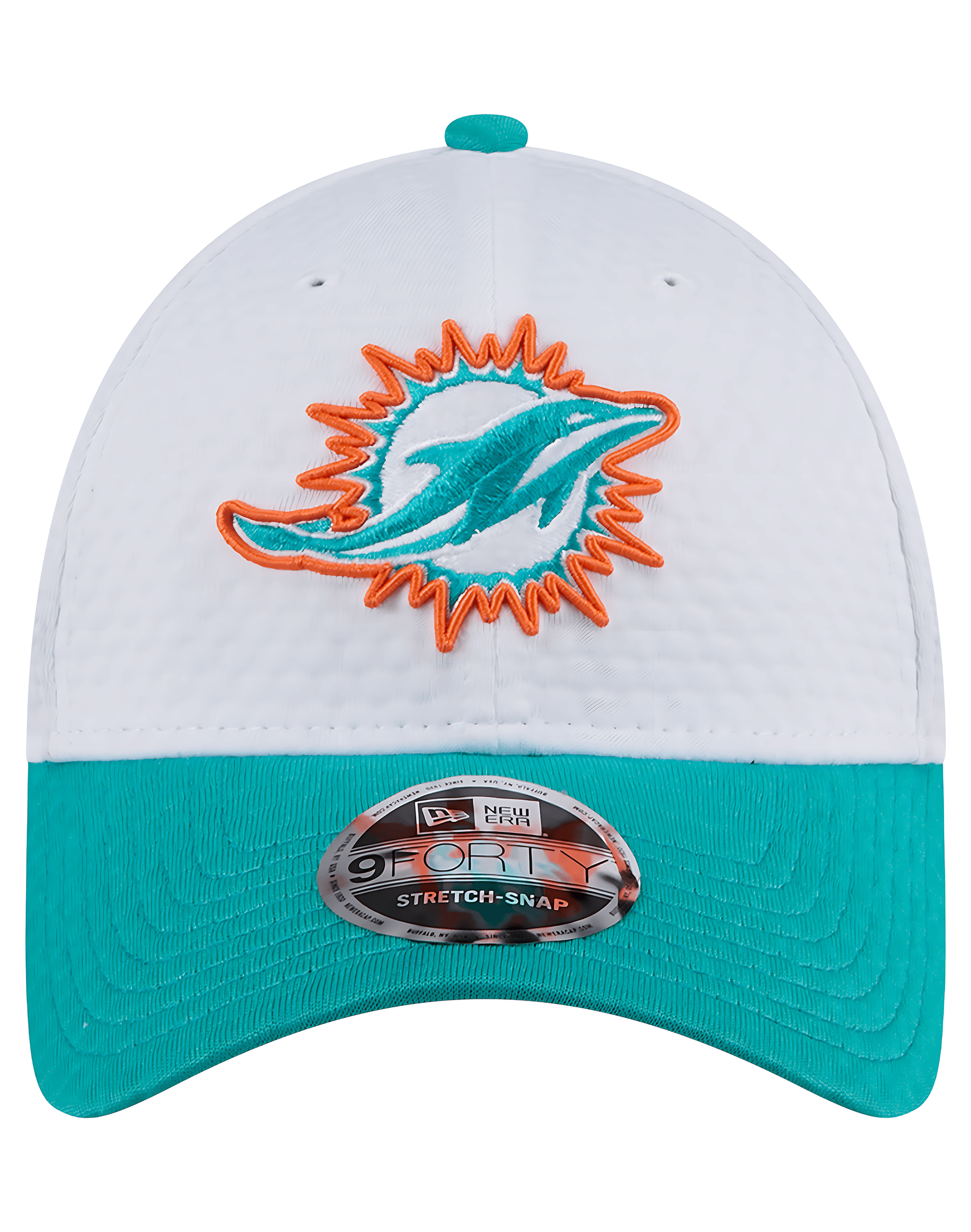 Youths Miami Dolphins New Era NFL 24 Training 9FORTY Snapback Hat - White