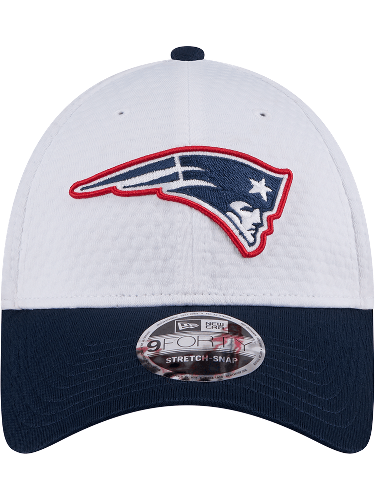 New England Patriots New Era NFL 24 Training 9FORTY Stretch-Snapback Hat - White