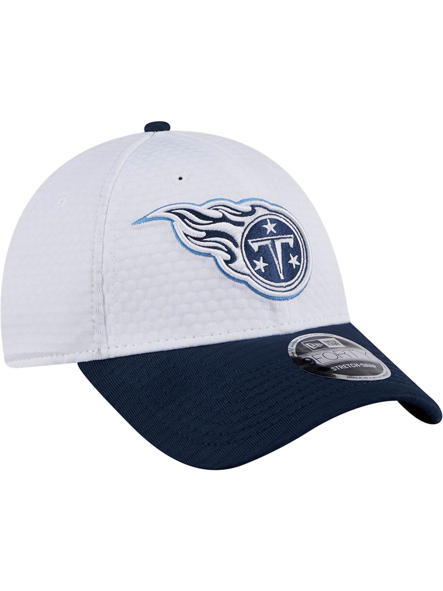 Tennessee Titans New Era NFL 24 Training 9FORTY Stretch-Snapback Hat - White