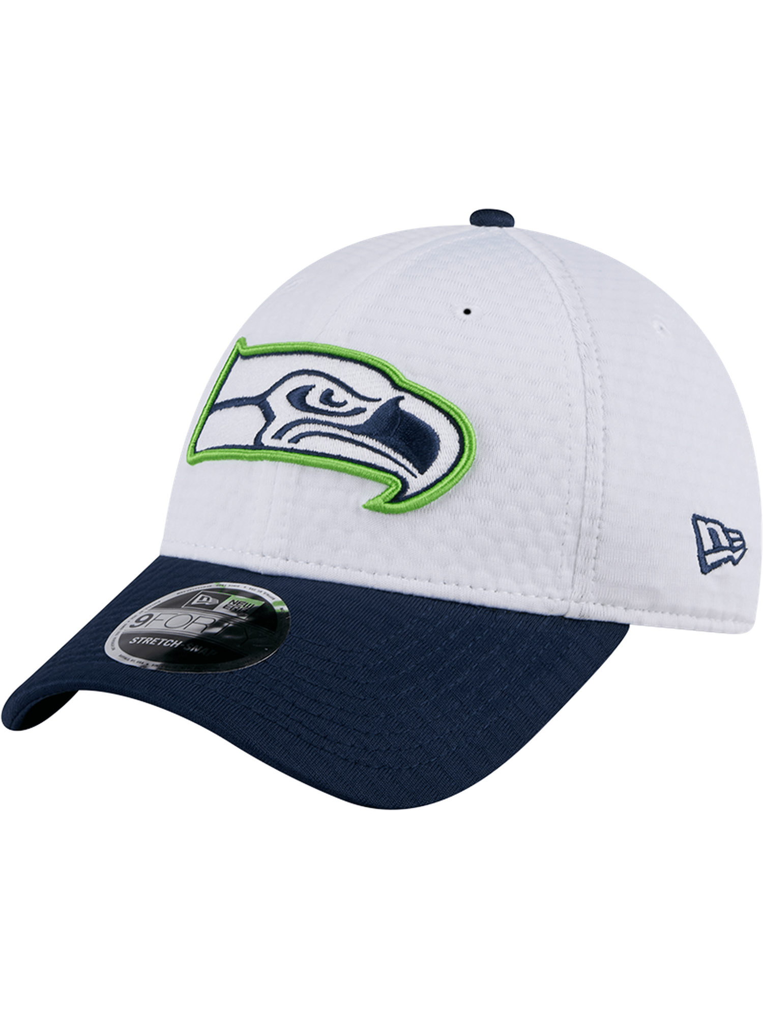 Seattle Seahawks New Era NFL 24 Training 9FORTY Stretch-Snapback Hat - White