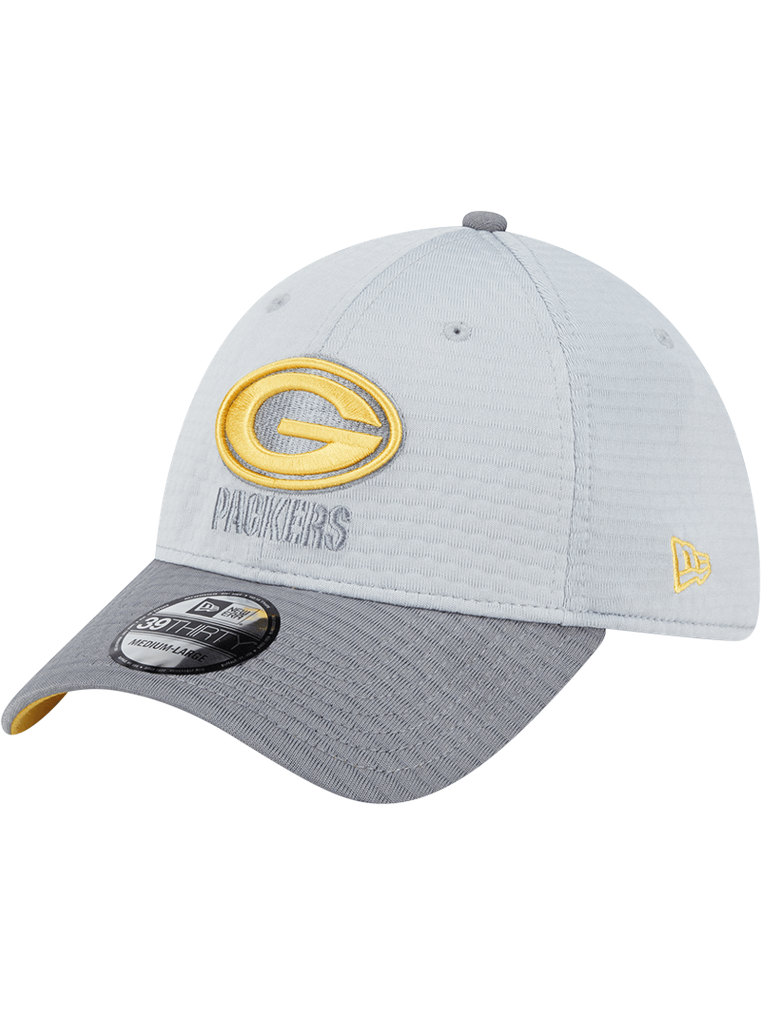 Green Bay Packers New Era NFL 24 Training 39THIRTY Stretch-Fit Hat - Grey