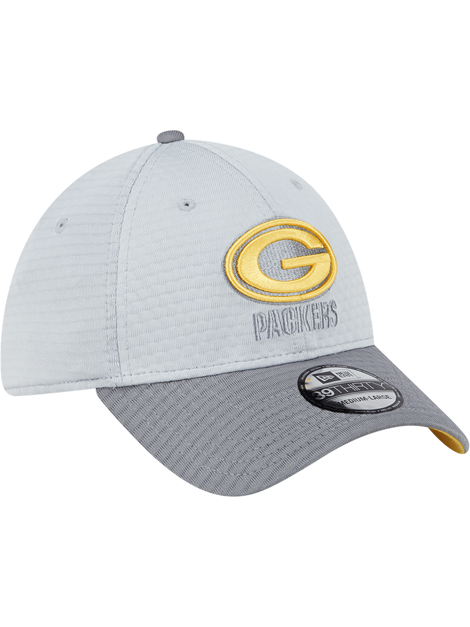 Green Bay Packers New Era NFL 24 Training 39THIRTY Stretch-Fit Hat - Grey