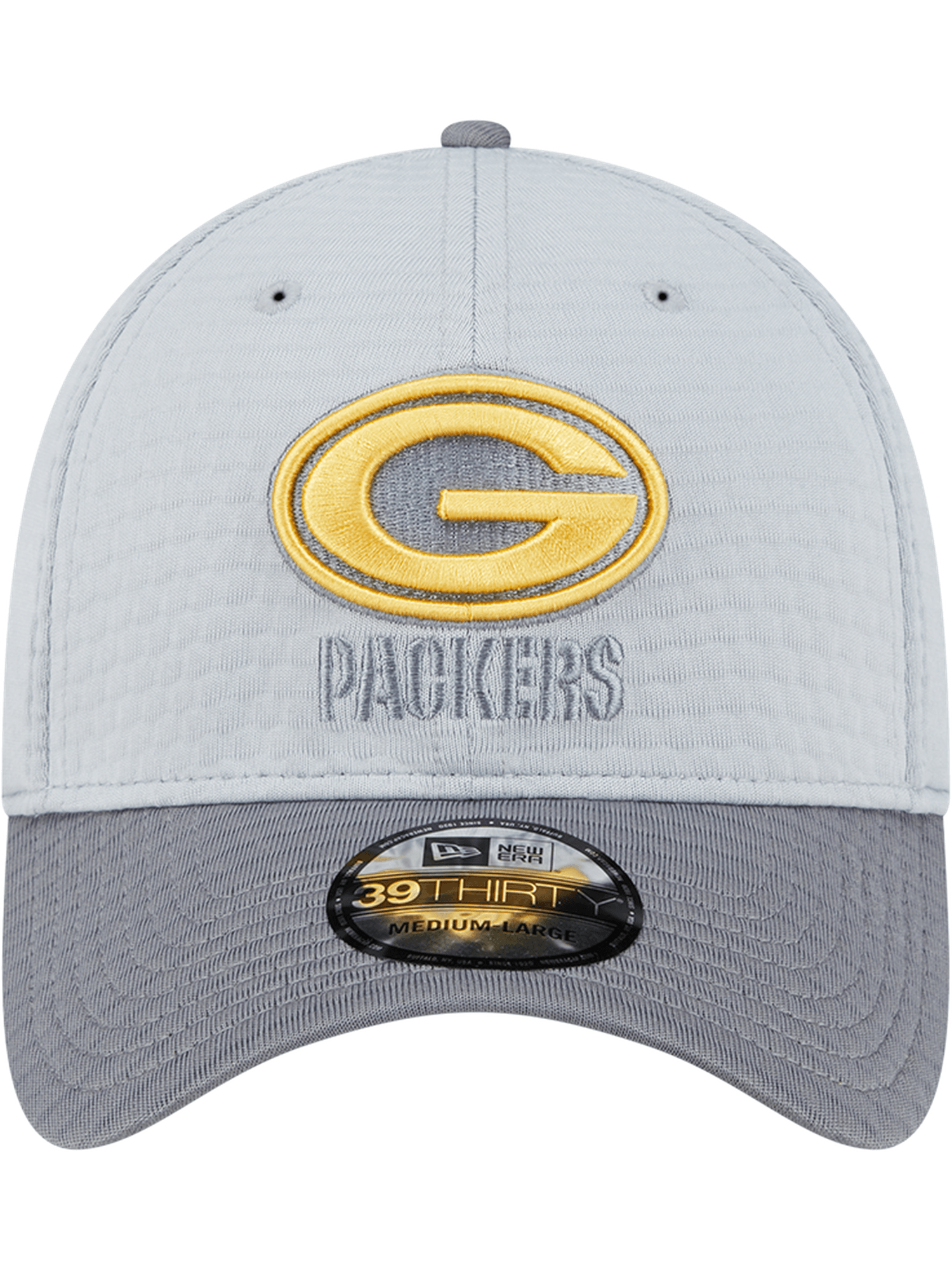 Green Bay Packers New Era NFL 24 Training 39THIRTY Stretch-Fit Hat - Grey