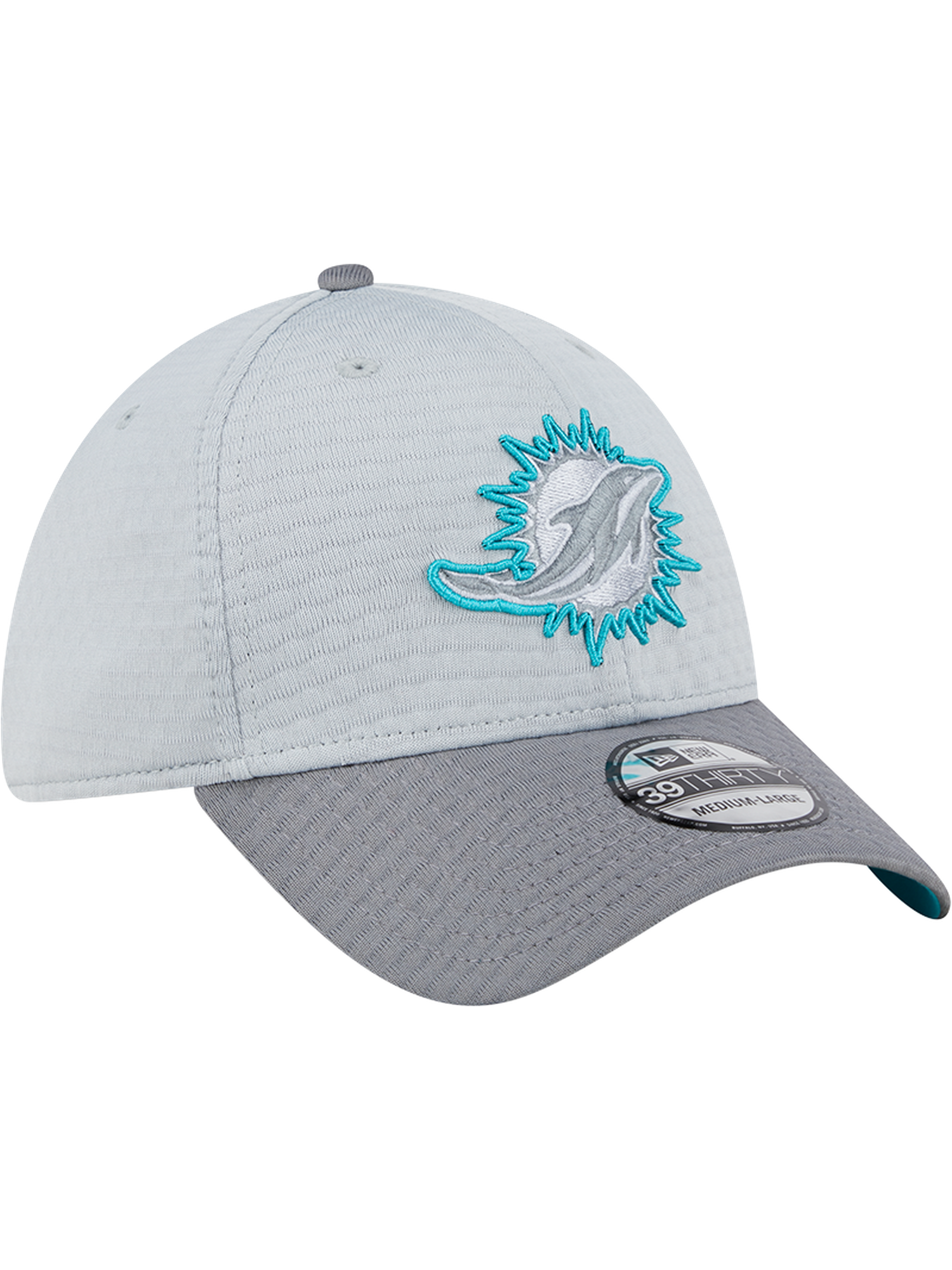 Miami Dolphins New Era NFL 24 Training 39THIRTY Stretch-Fit Hat - Grey