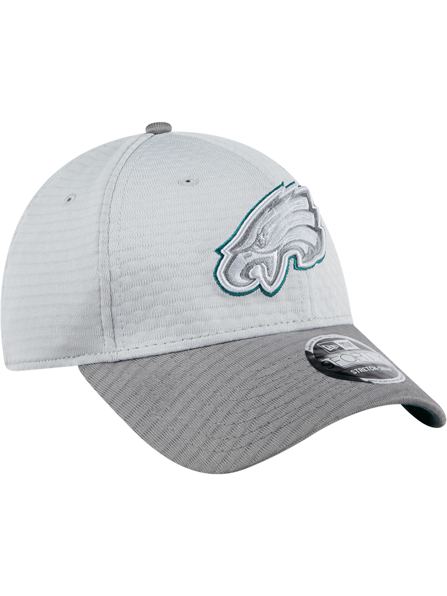 Philadelphia Eagles New Era NFL 24 Training 9FORTY Stretch-Snapback Hat - Grey