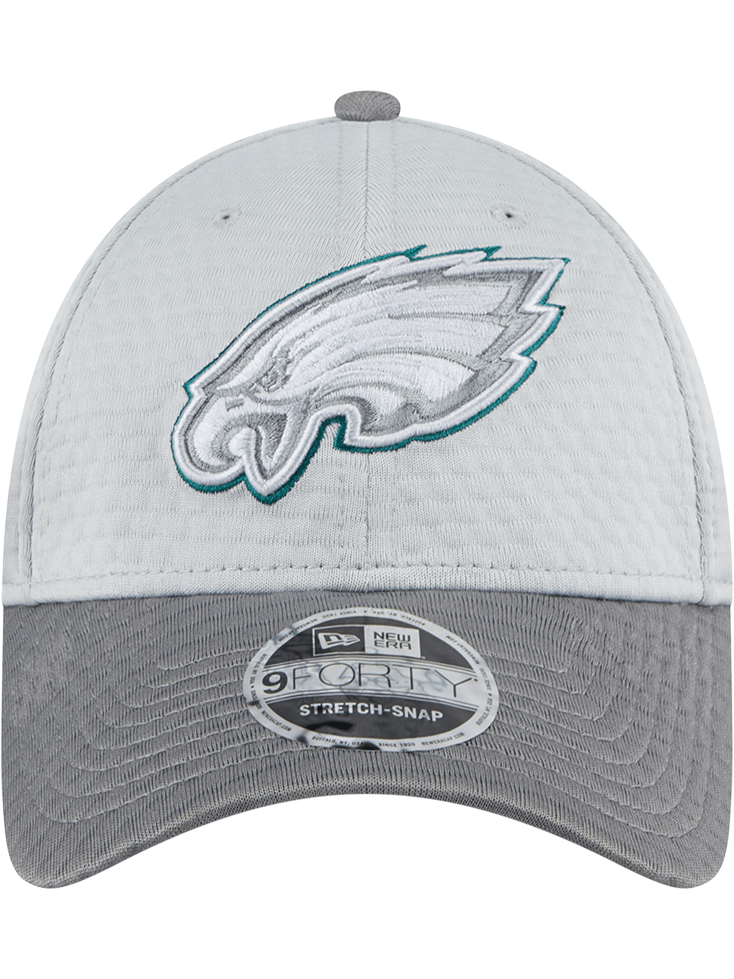 Philadelphia Eagles New Era NFL 24 Training 9FORTY Stretch-Snapback Hat - Grey