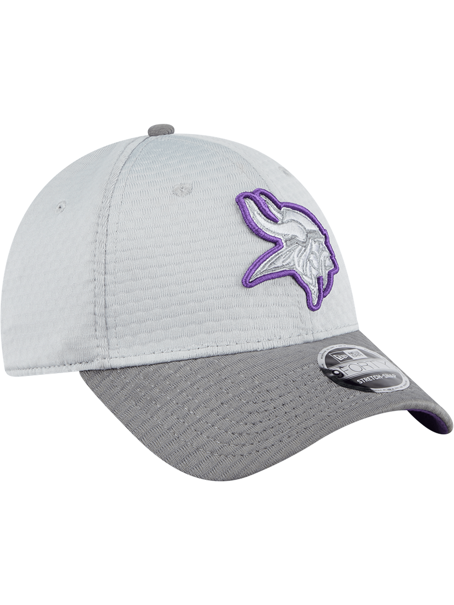 Minnesota Vikings New Era NFL 24 Training 9FORTY Stretch-Snapback Hat - Grey