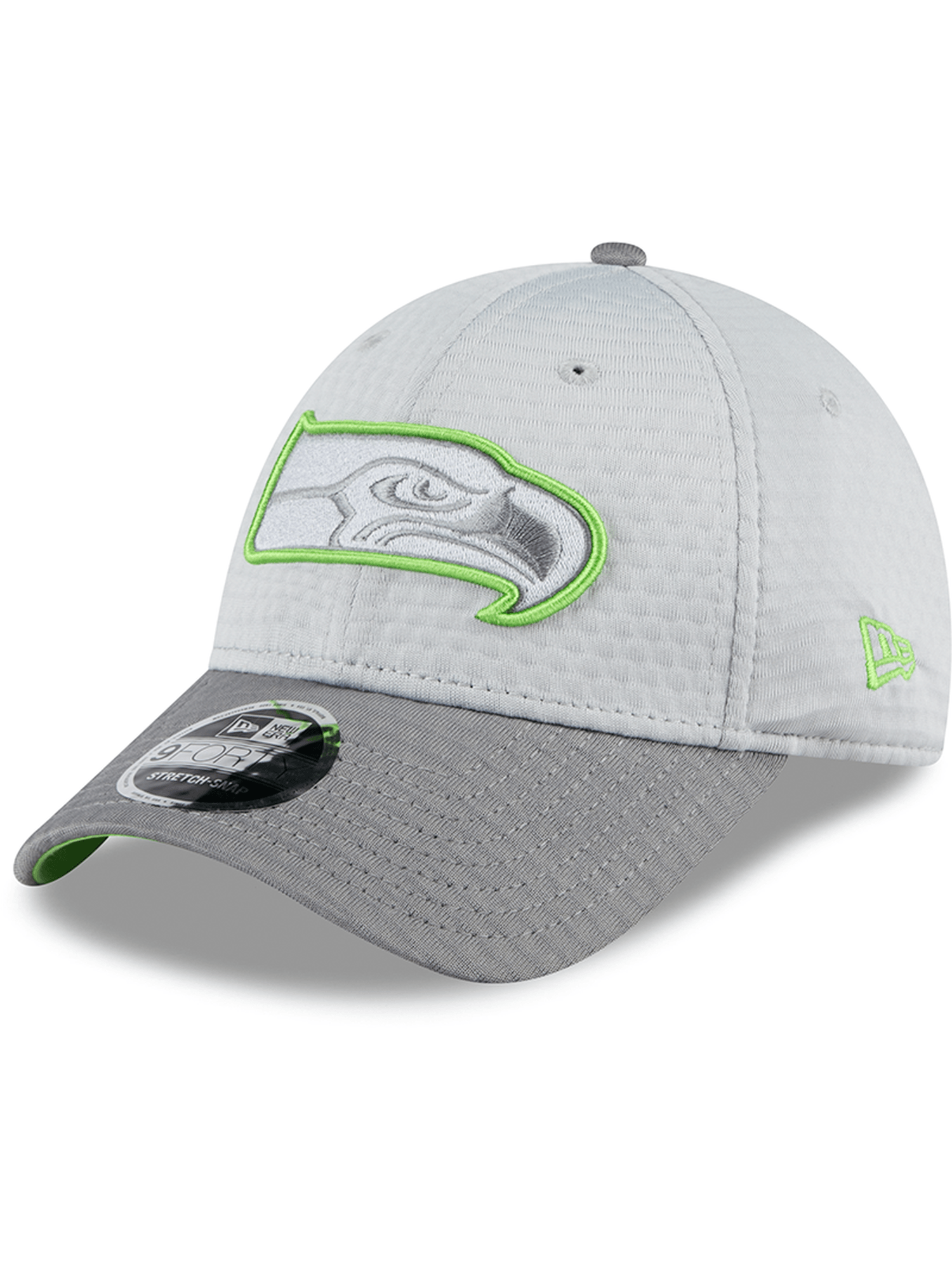 Seattle Seahawks New Era NFL 24 Training 9FORTY Stretch-Snapback Hat - Grey