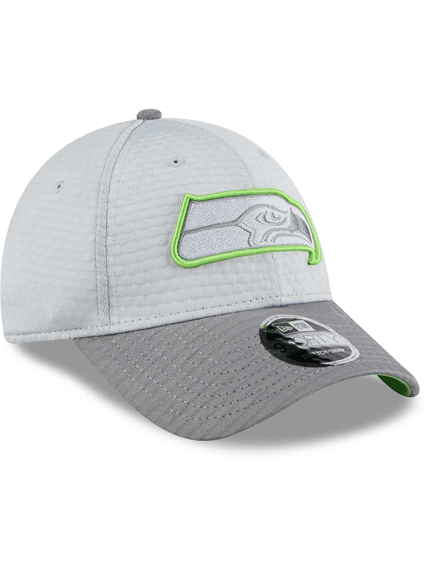 Seattle Seahawks New Era NFL 24 Training 9FORTY Stretch-Snapback Hat - Grey