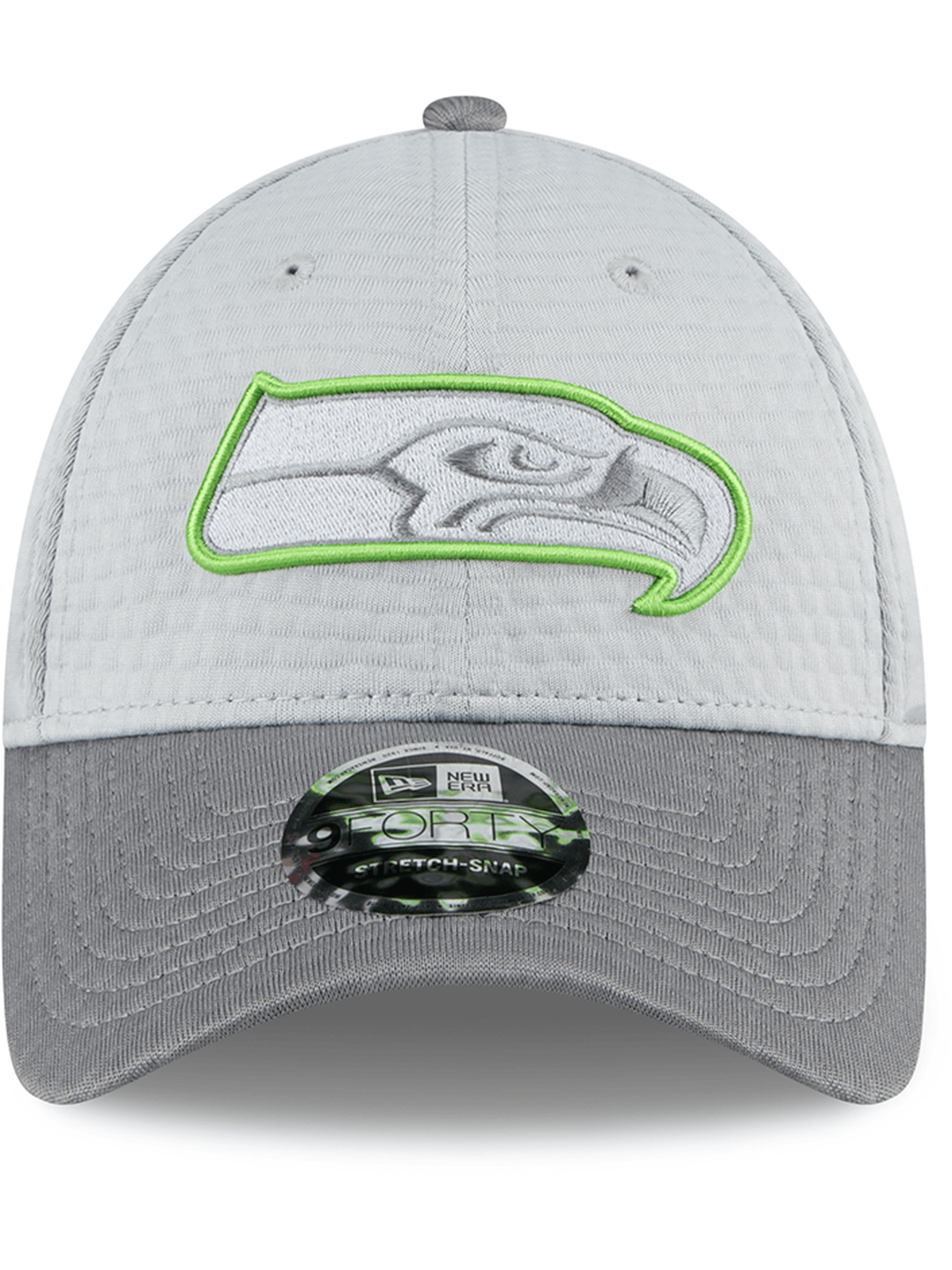 Seattle Seahawks New Era NFL 24 Training 9FORTY Stretch-Snapback Hat - Grey