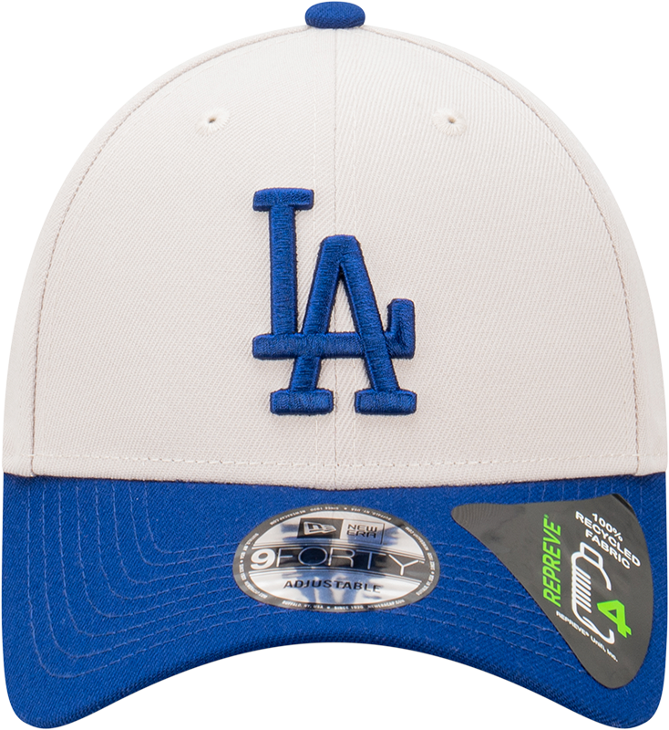 Youths Los Angeles Dodgers New Era MLB Team 2 Tone Repreve 9FORTY Strapback Hat - Stone