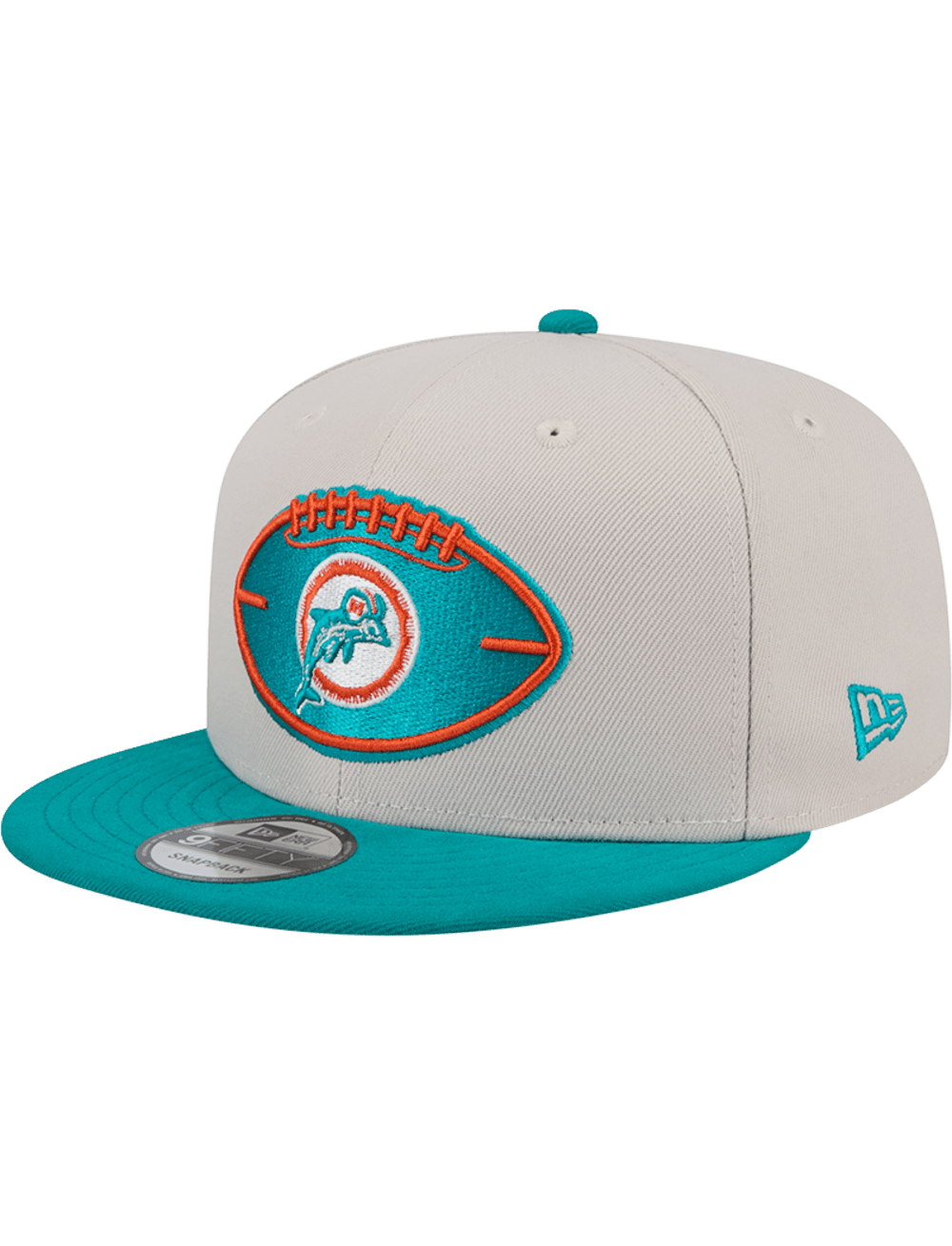 Miami Dolphins New Era NFL 24 Sideline Historic 9FIFTY Snapback Hat - Stone