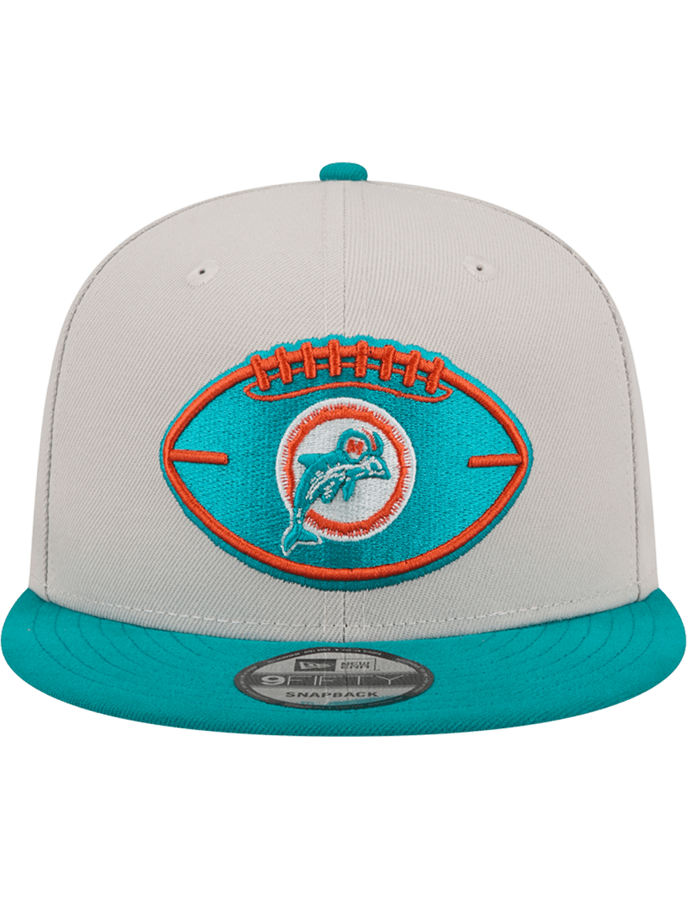 Miami Dolphins New Era NFL 24 Sideline Historic 9FIFTY Snapback Hat - Stone