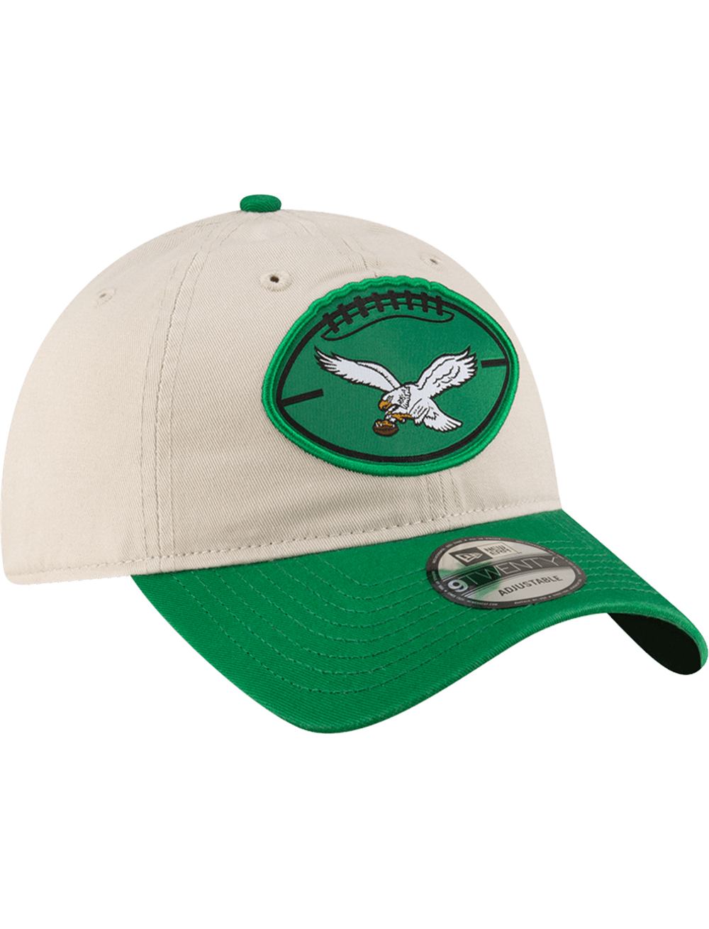 Philadelphia Eagles New Era NFL 24 Sideline Historic 9TWENTY Strapback Hat - Stone