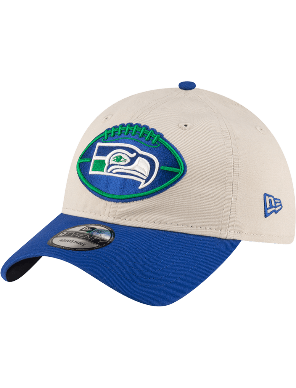 Seattle Seahawks New Era NFL 24 Sideline Historic 9TWENTY Strapback Hat - Stone