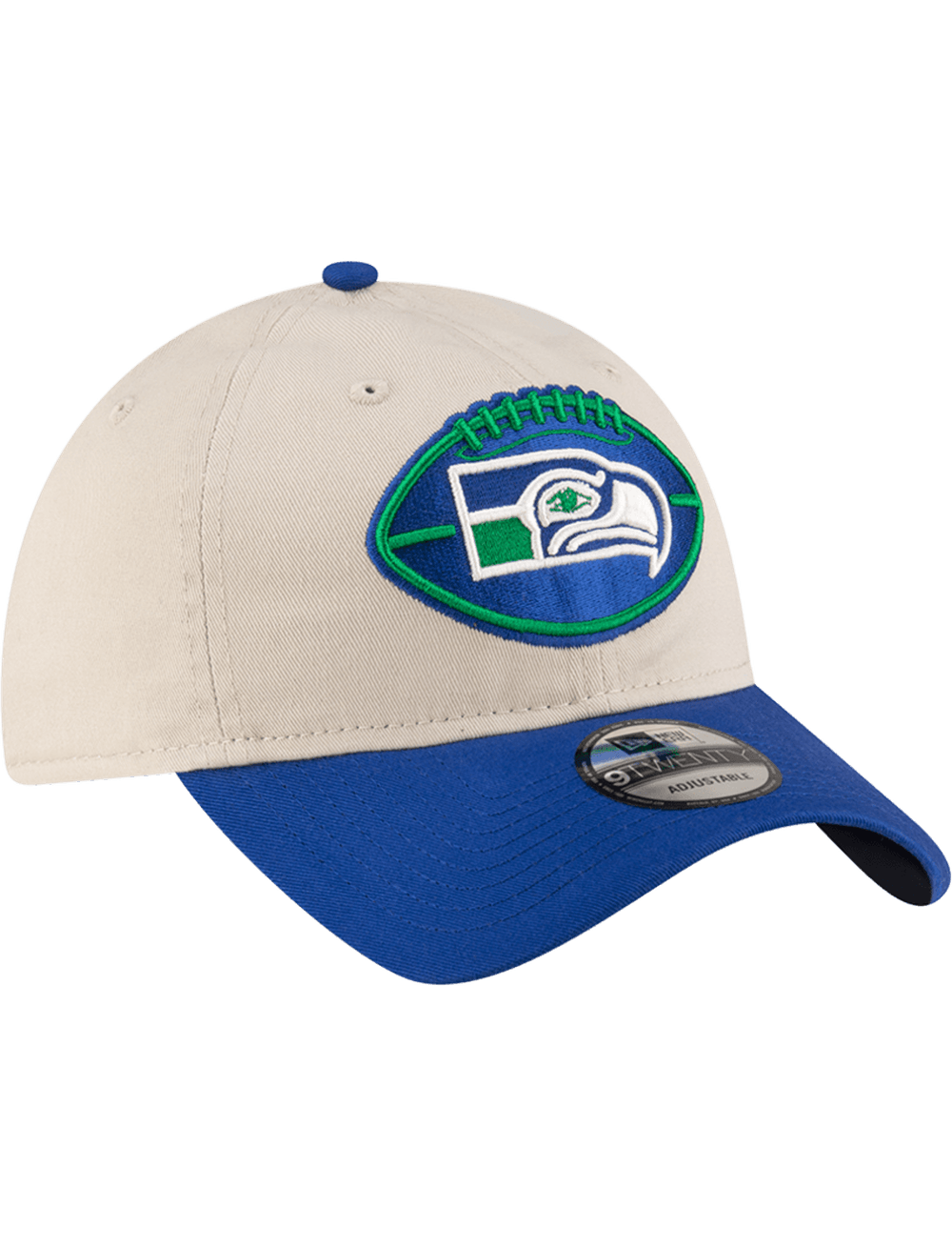 Seattle Seahawks New Era NFL 24 Sideline Historic 9TWENTY Strapback Hat - Stone