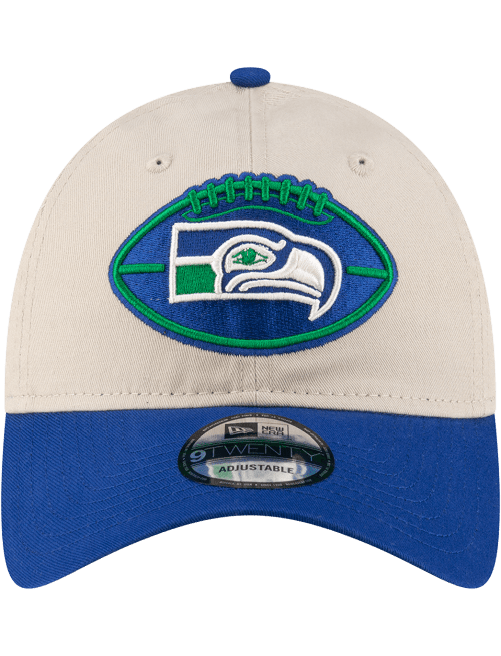 Seattle Seahawks New Era NFL 24 Sideline Historic 9TWENTY Strapback Hat - Stone