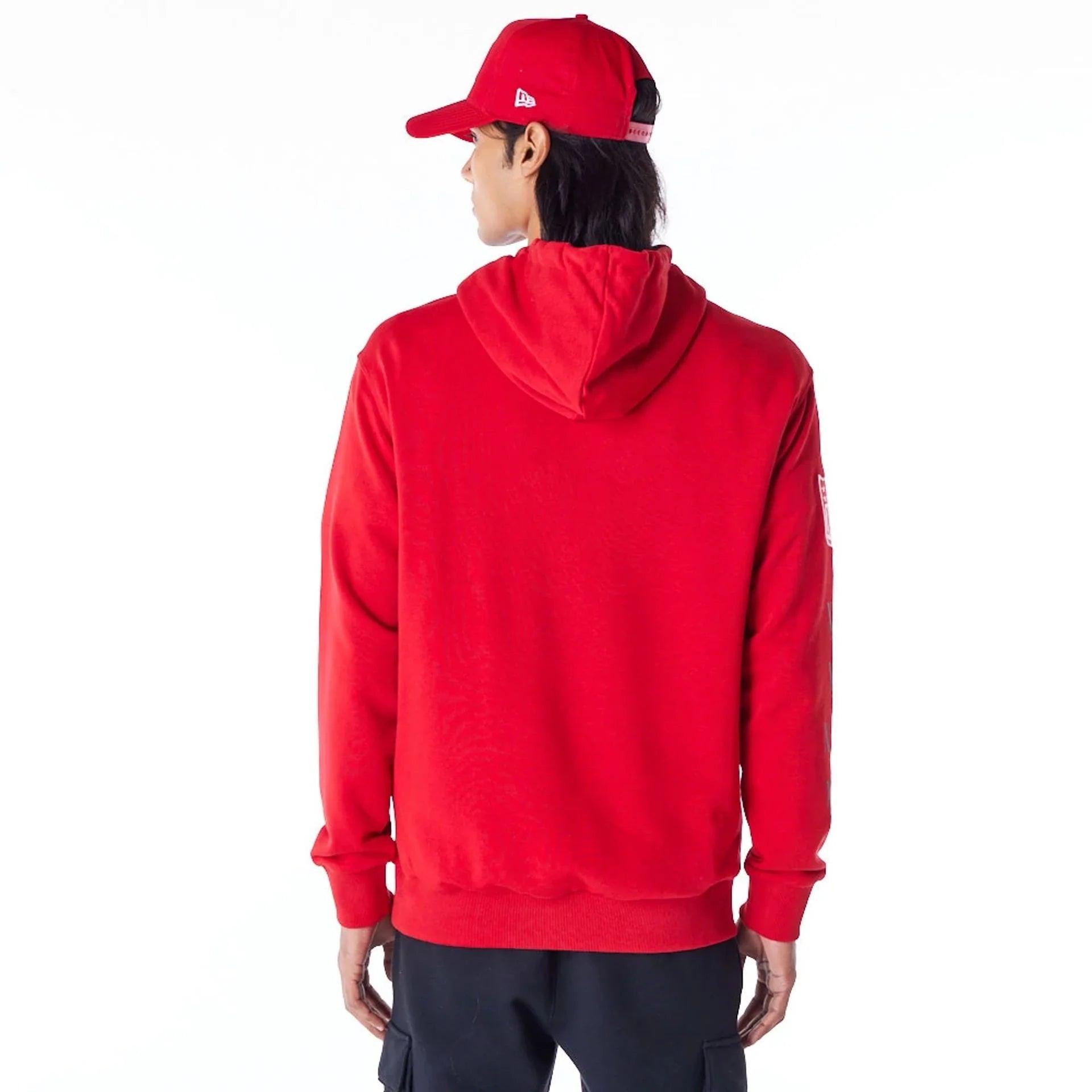 San Francisco 49ers New Era NFL Patched Oversized Hoodie Jumper - Red