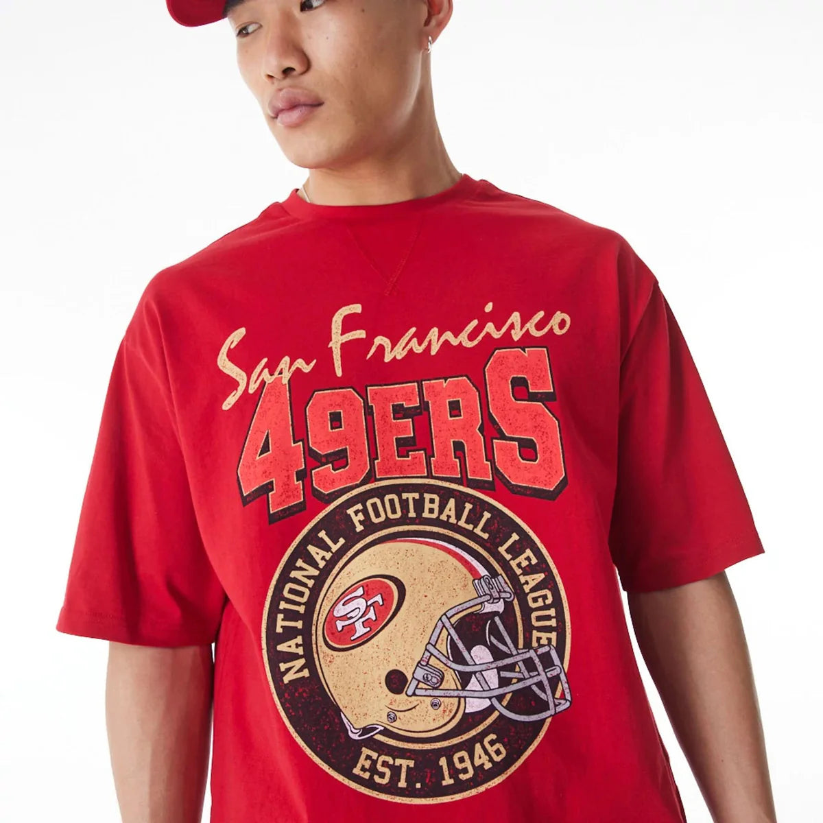 San Francisco 49ers New Era NFL Helmet T-Shirt - Red