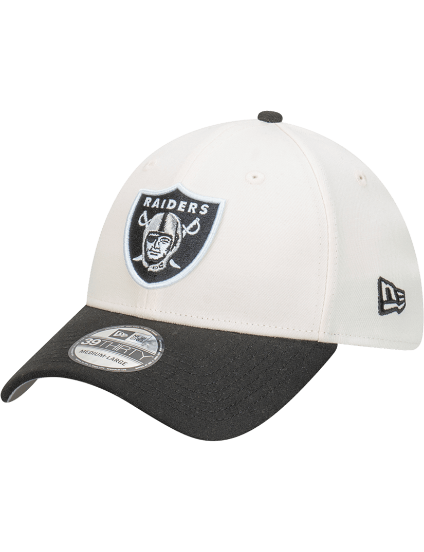 Las Vegas Raiders New Era NFL Team 2T 39THIRTY Stretch-Fit Hat - Chrome