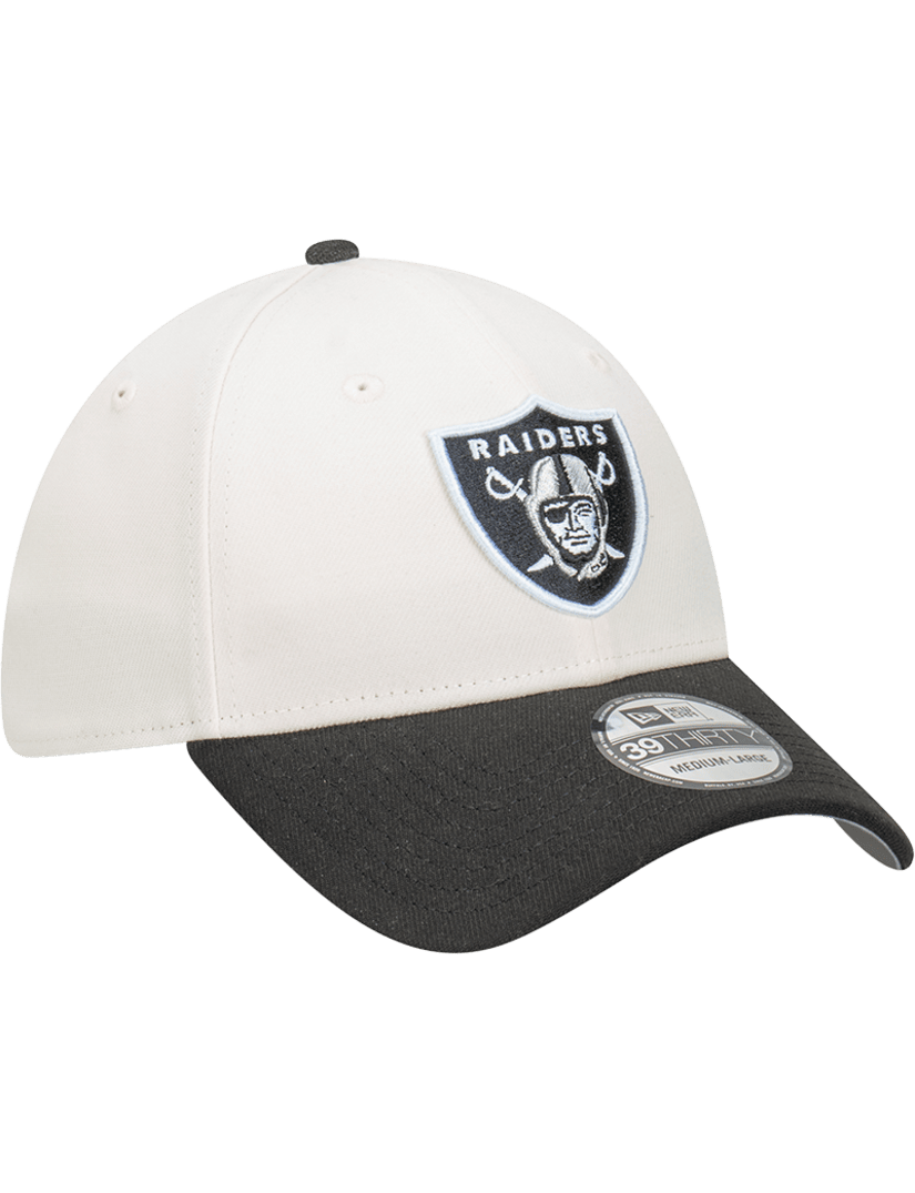 Las Vegas Raiders New Era NFL Team 2T 39THIRTY Stretch-Fit Hat - Chrome