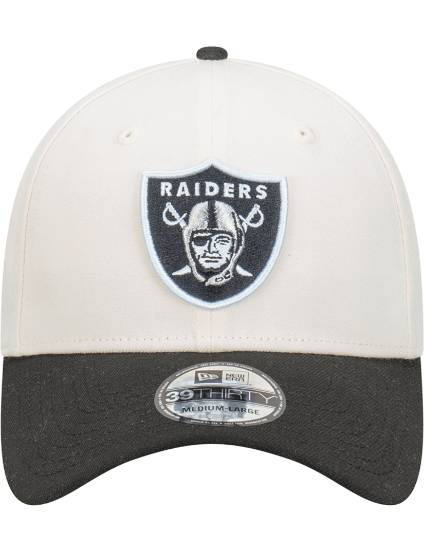 Las Vegas Raiders New Era NFL Team 2T 39THIRTY Stretch-Fit Hat - Chrome