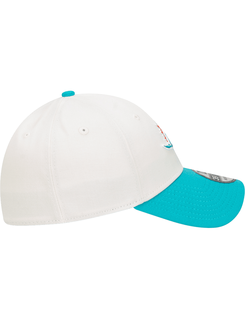 Miami Dolphins New Era NFL Team 2T 39THIRTY Stretch-Fit Hat - Chrome