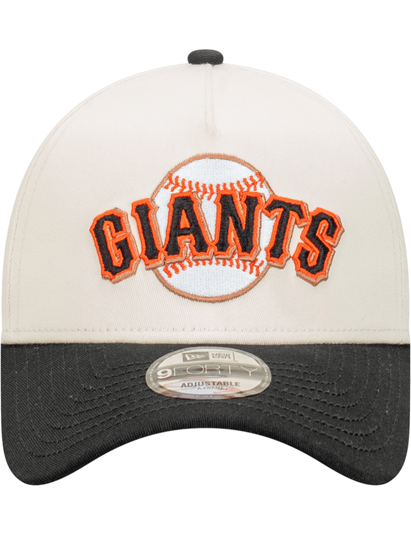 San Francisco Giants New Era MLB Baseball Patch 9FORTY A-Frame Snapback - Chrome