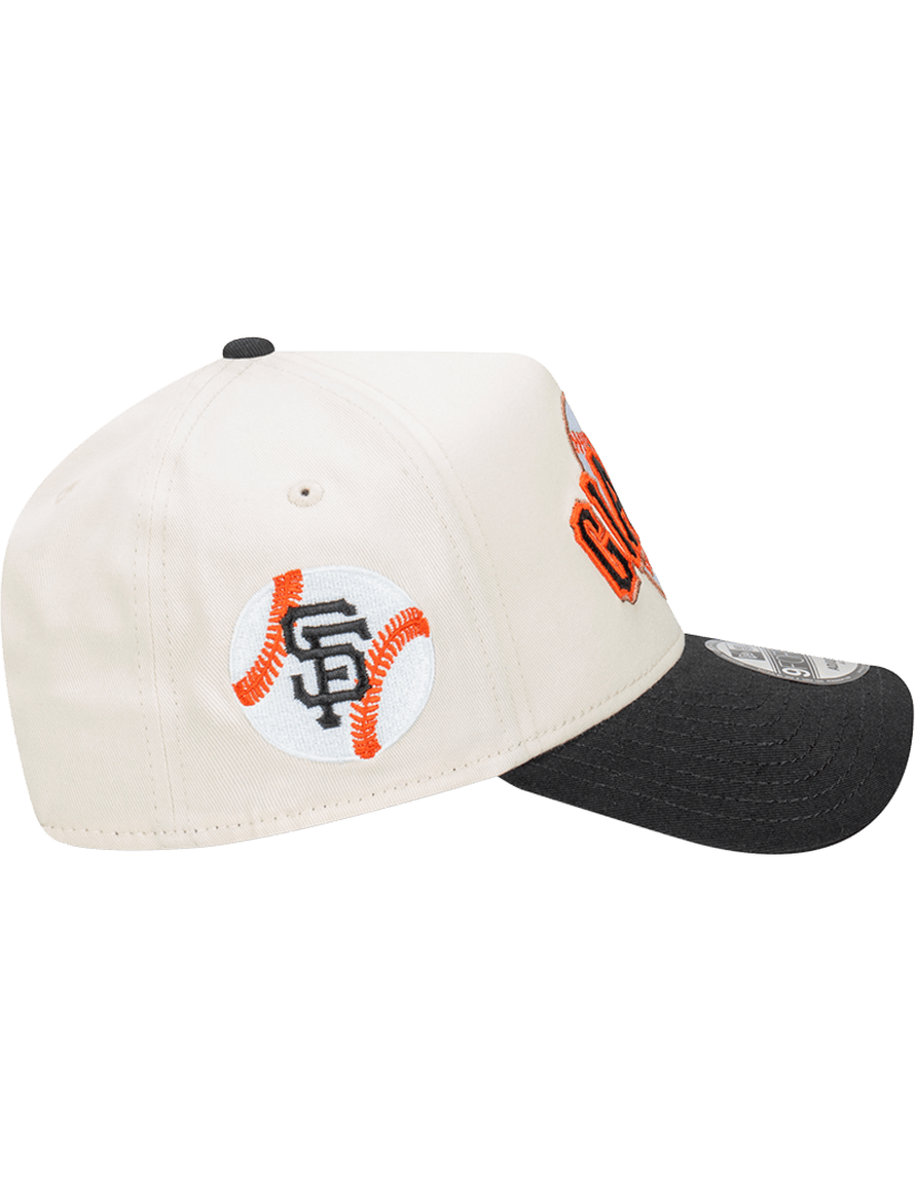 San Francisco Giants New Era MLB Baseball Patch 9FORTY A-Frame Snapback - Chrome