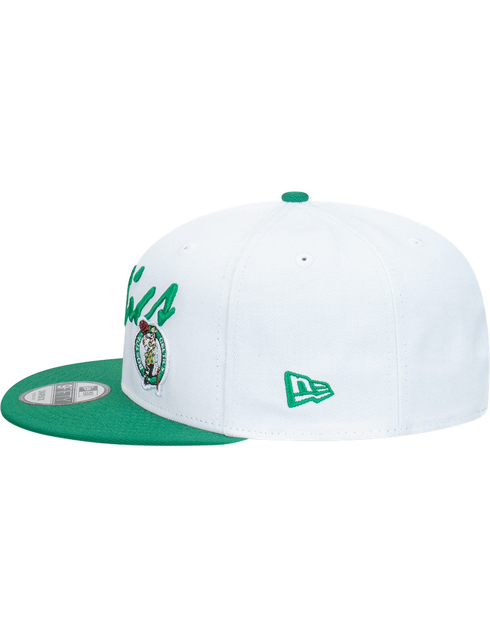 Boston Celtics New Era NBA Vintage Script 9FIFTY Snapback Hat - White