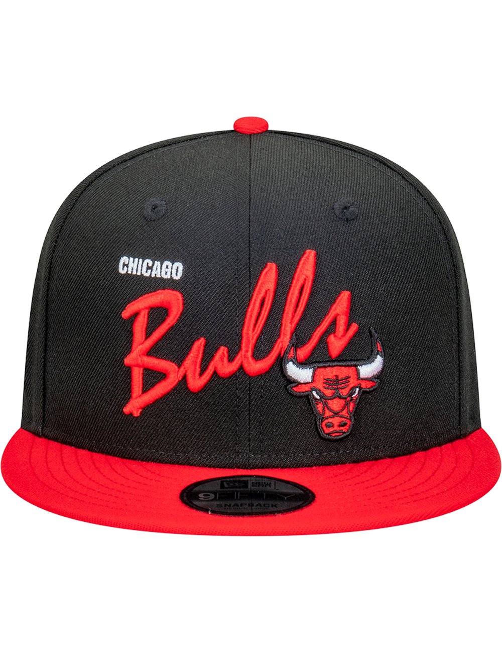 Chicago Bulls New Era NBA Vintage Script 9FIFTY Snapback Hat - Black