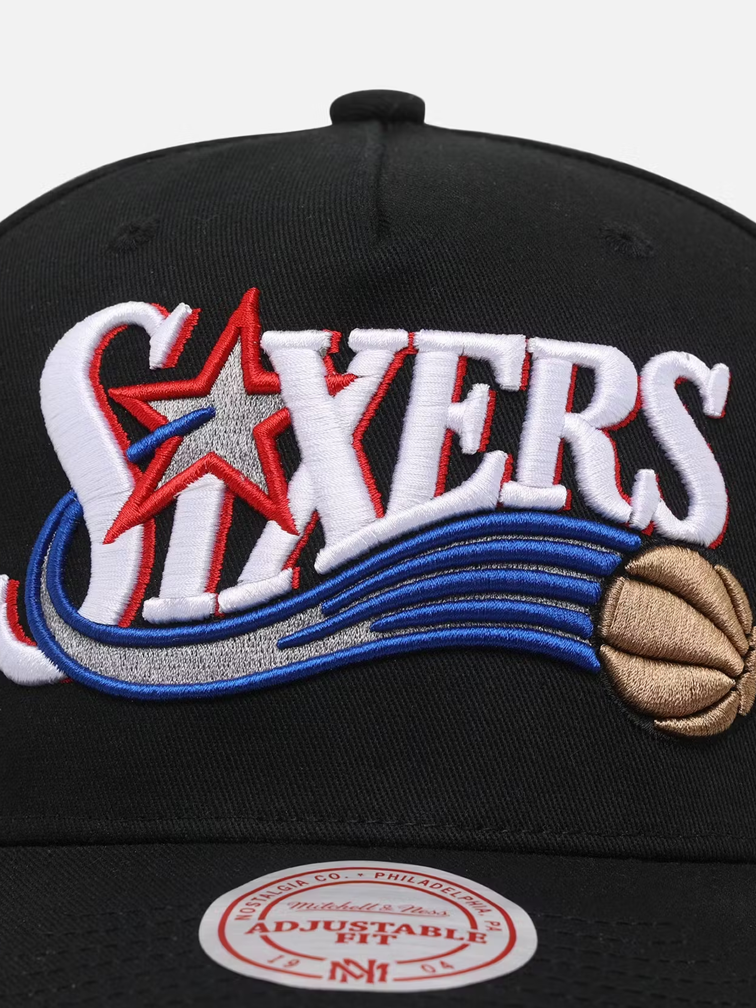 Philadelphia 76ers Mitchell & Ness NBA HWC MVP Snapback Hat - Black