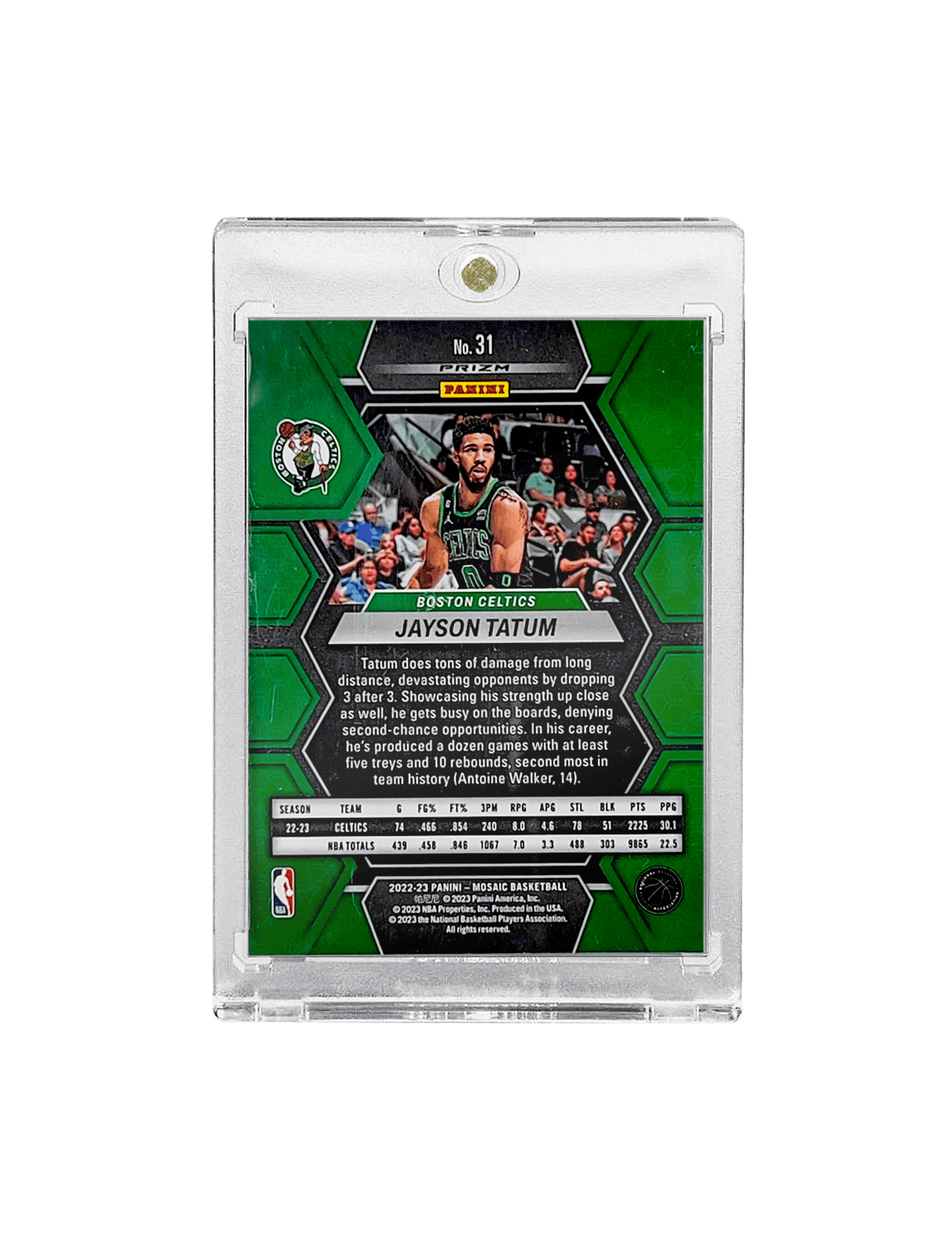 Jayson Tatum Boston Celtics Panini NBA 22-23 Mosaic Silver 31 Card