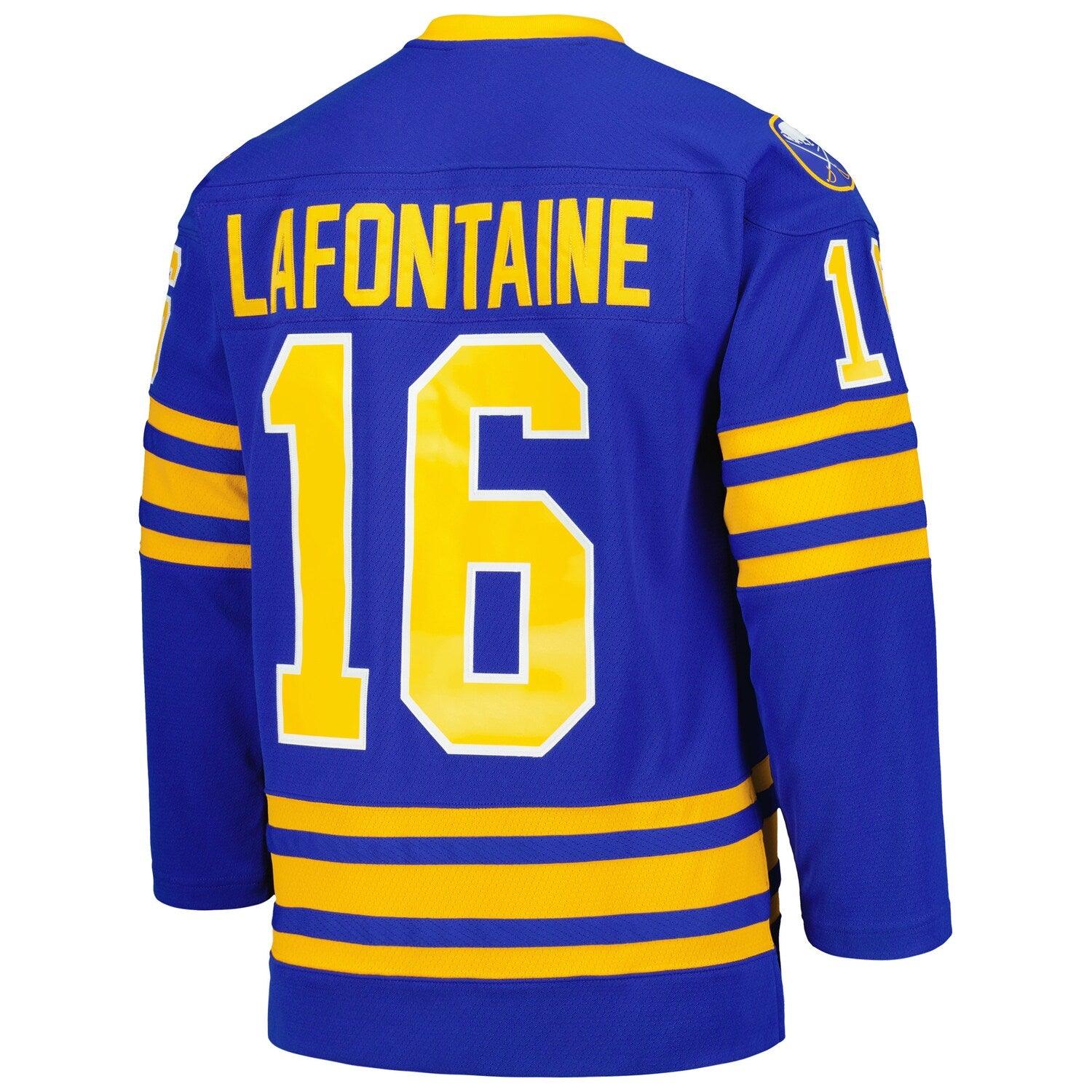 Pat LaFontaine Buffalo Sabres Mitchell & Ness NHL 92-93 Blue Line Jersey - Blue