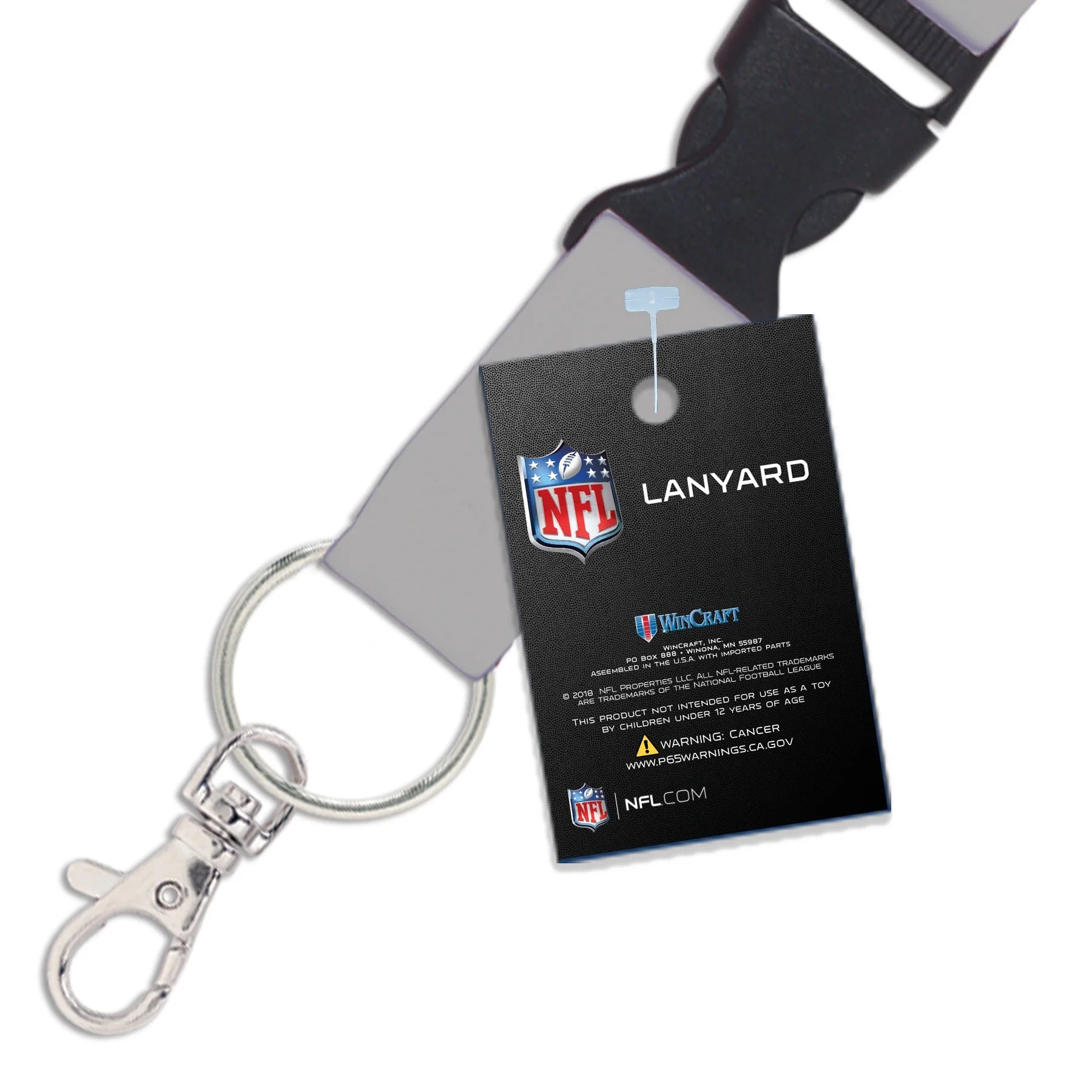 NFL All Teams Wincraft Black Detachable Key Lanyard