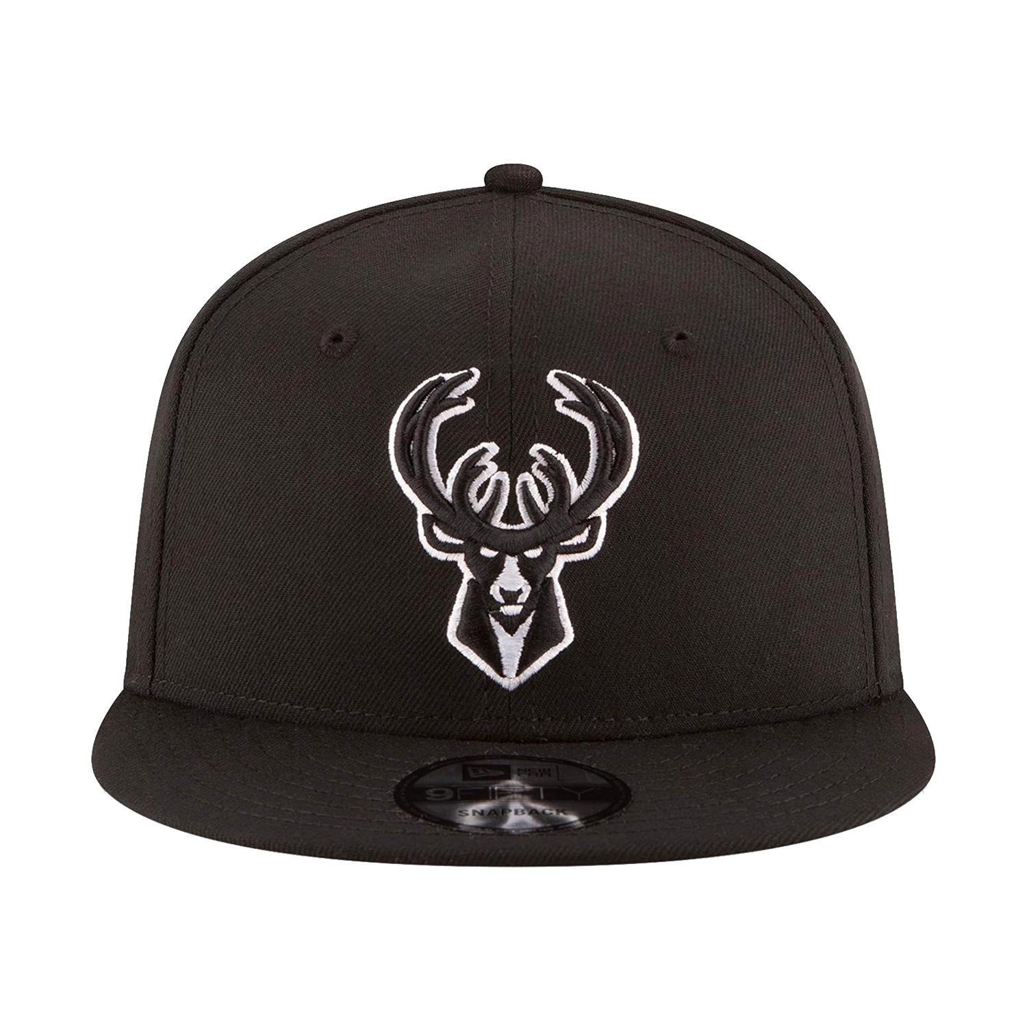 Milwaukee Bucks New Era NBA Black & White 9FIFTY Snapback Hat