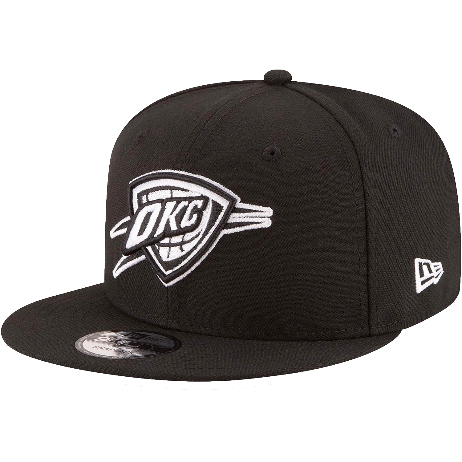 Oklahoma City Thunder New Era NBA Black & White 9FIFTY Snapback Hat