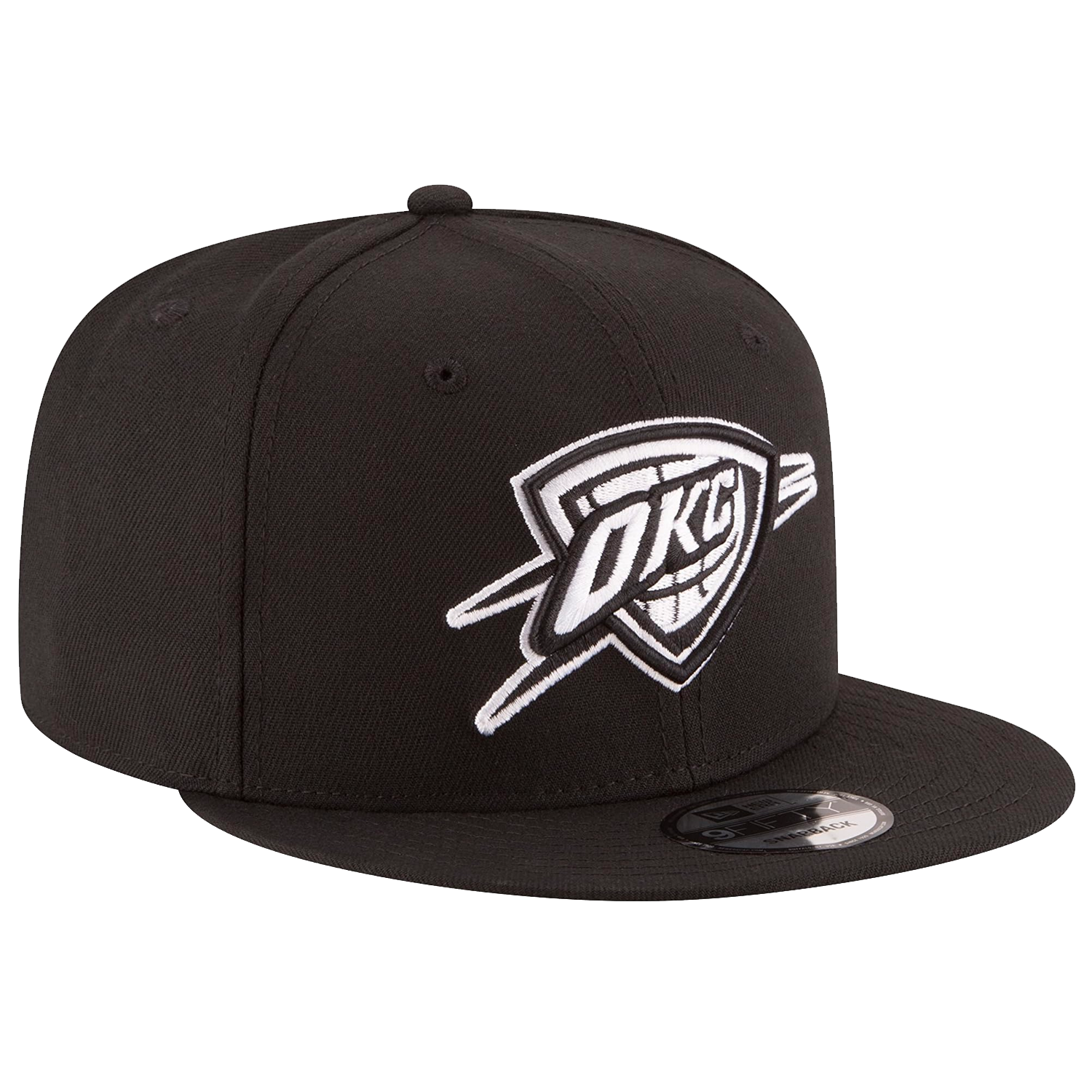 Oklahoma City Thunder New Era NBA Black & White 9FIFTY Snapback Hat