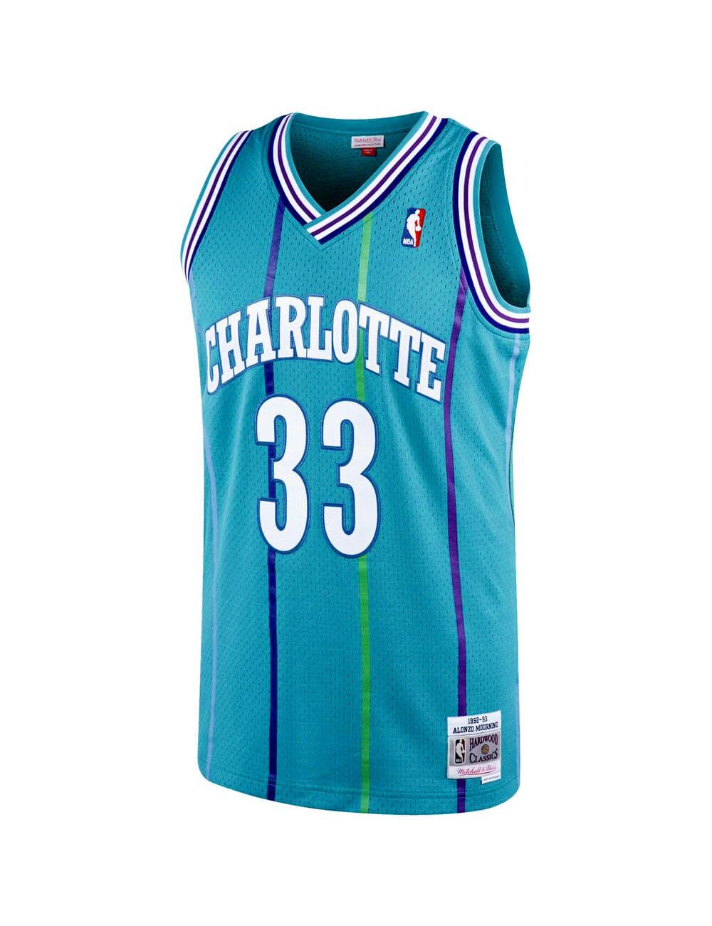 Alonzo Mourning Charlotte Hornets Mitchell & Ness NBA 92-93 Swingman Jersey - Teal