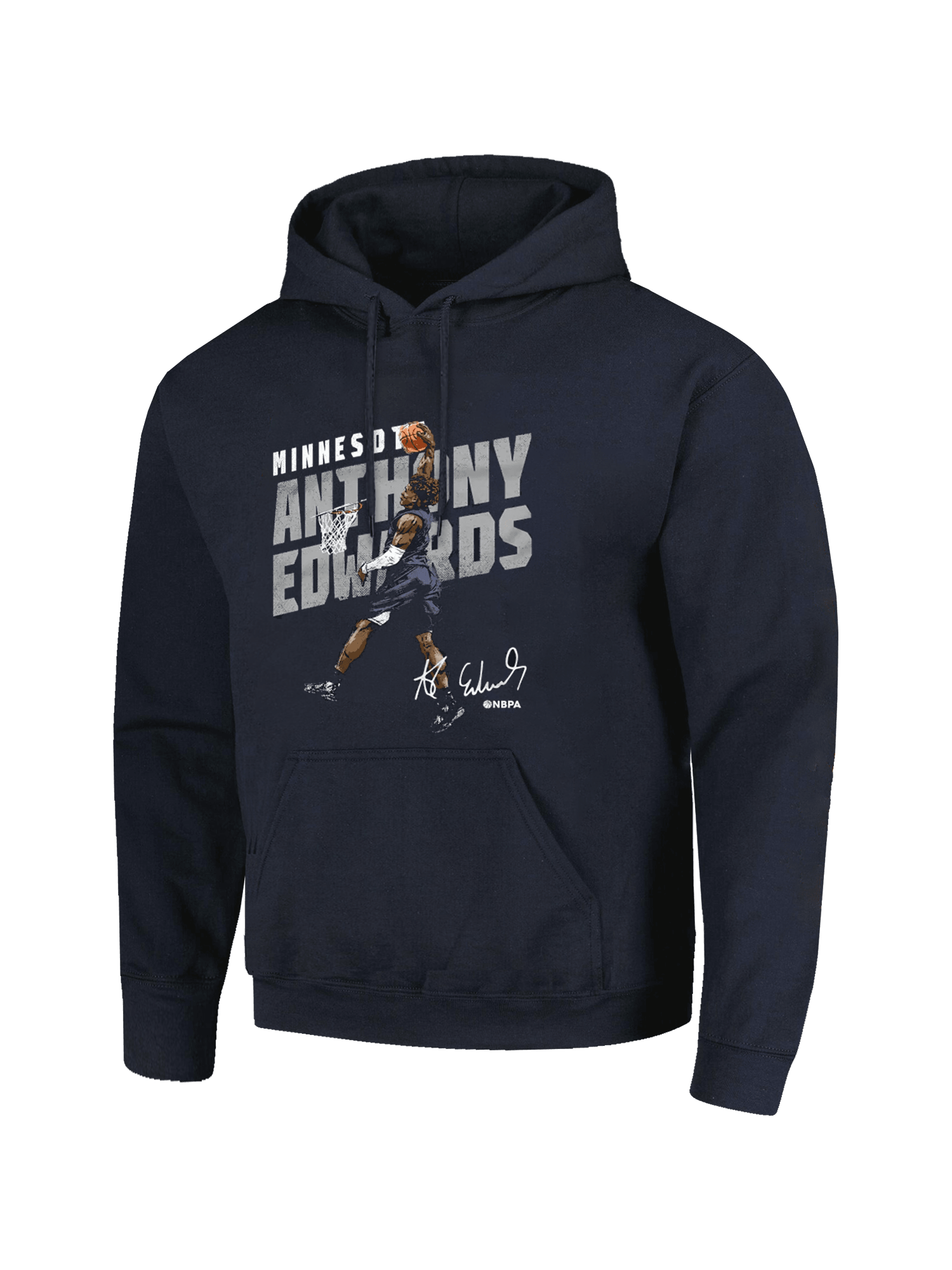 Anthony Edwards Minnesota Timberwolves 500 Level NBA Dunk Hoodie Jumper - Navy